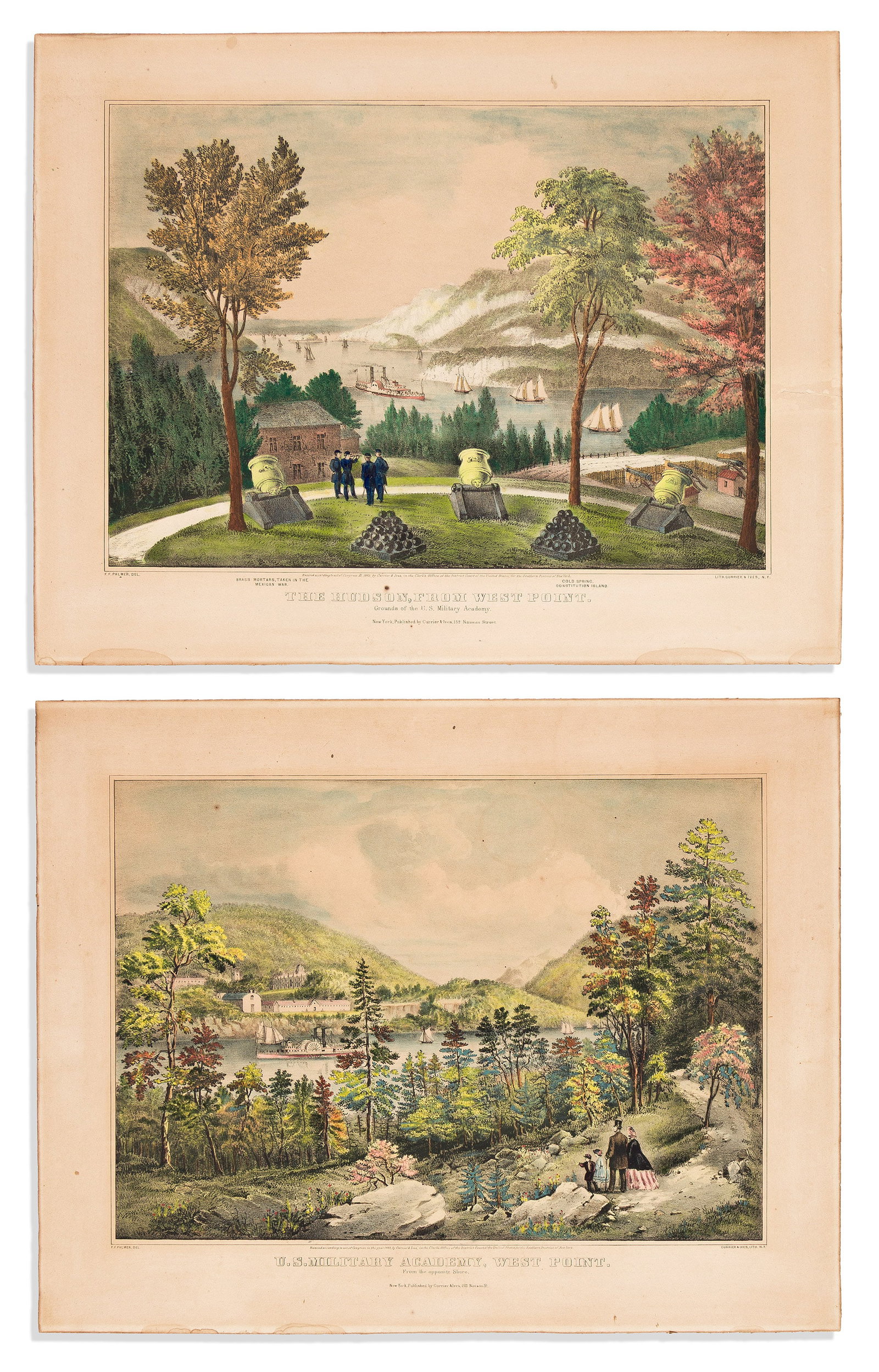 (AMERICAN LITHOGRAPHY.) Group of 32 hand-colored nineteenth-century genre lithographs, primarily by (1 of 7)
