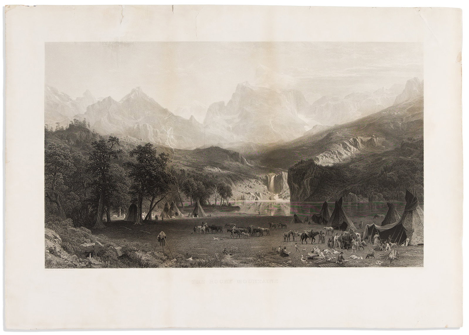 (AMERICAN WEST.) Albert Bierstadt; and James Smillie (engraver). The Rocky Mountains (Lander's (1 of 1)