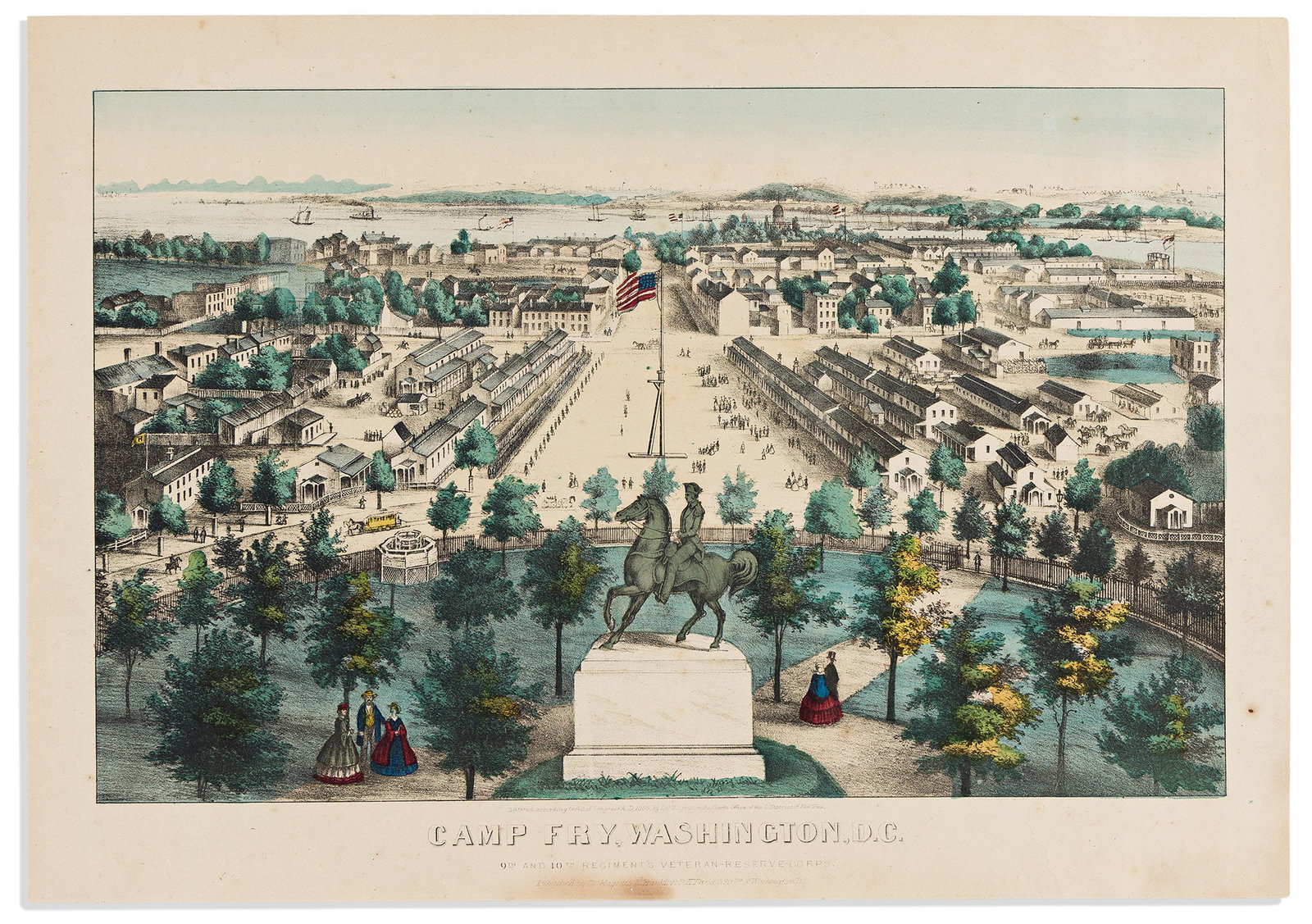 (CIVIL WAR.) Charles Magnus. Camp Fry, Washington, D.C. New York and Washington, 1865 (1 of 1)
