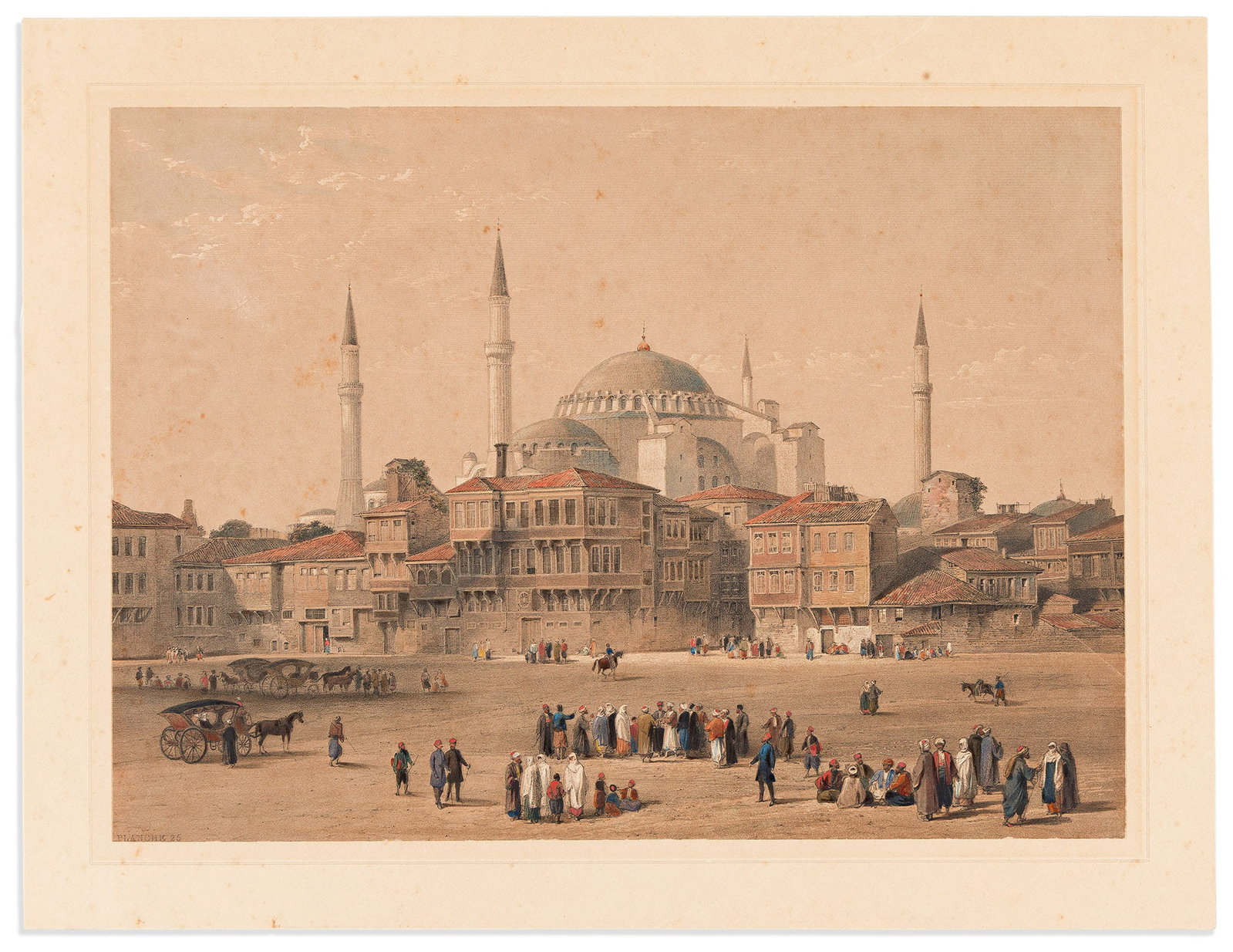 (HAGIA SOPHIA.) Gaspard Fossati. Plate 25, l'Exterieur de la Mosquee, avant sa Restauration. London, (1 of 1)