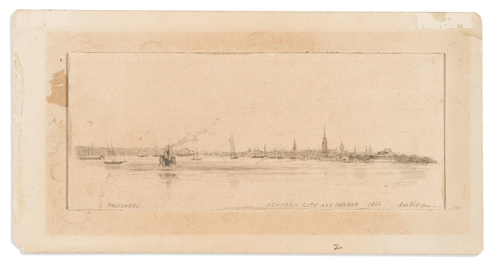 (NEW YORK CITY.) August Will. New York City and Harbor. New York, 1866 (1 of 1)