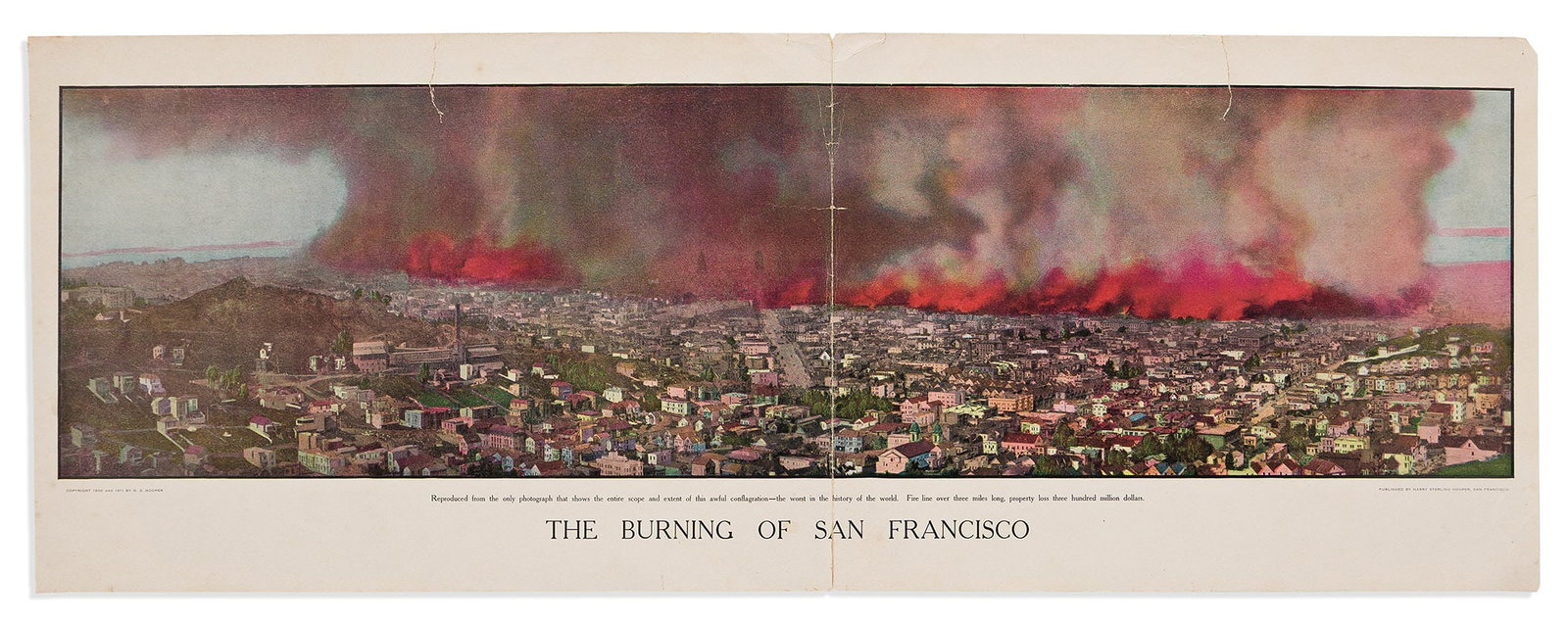 (SAN FRANCISCO -- FIRE.) Harry Sterling Hooper. The Burning of San Francisco. San Francisco, 1906 (1 of 1)