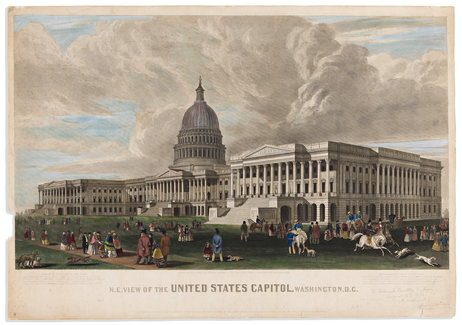 (WASHINGTON, D.C.) Henry Sartain. N.E. View of the United States Capitol, Washington, D.C. (1 of 1)