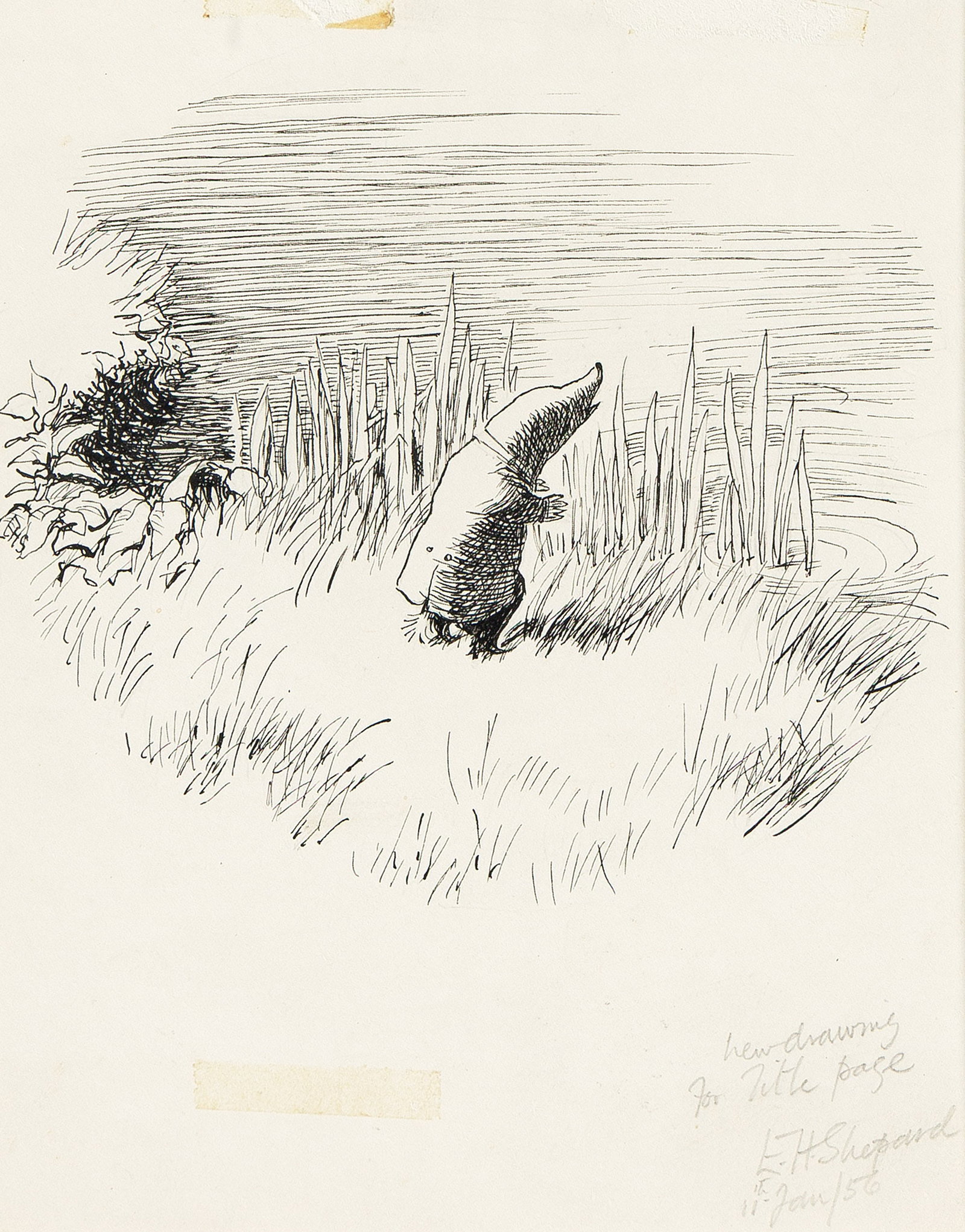 Ernest Howard Shepard, (1879-1976), “As he sat on the grass and looked across the river..." (1 of 1)
