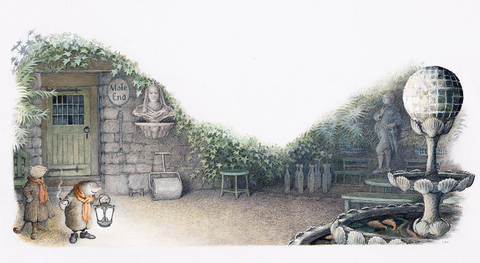 Inga Moore, (1945-), The Wind in the Willows: Mole rediscovers his former underground home. Circa (1 of 1)