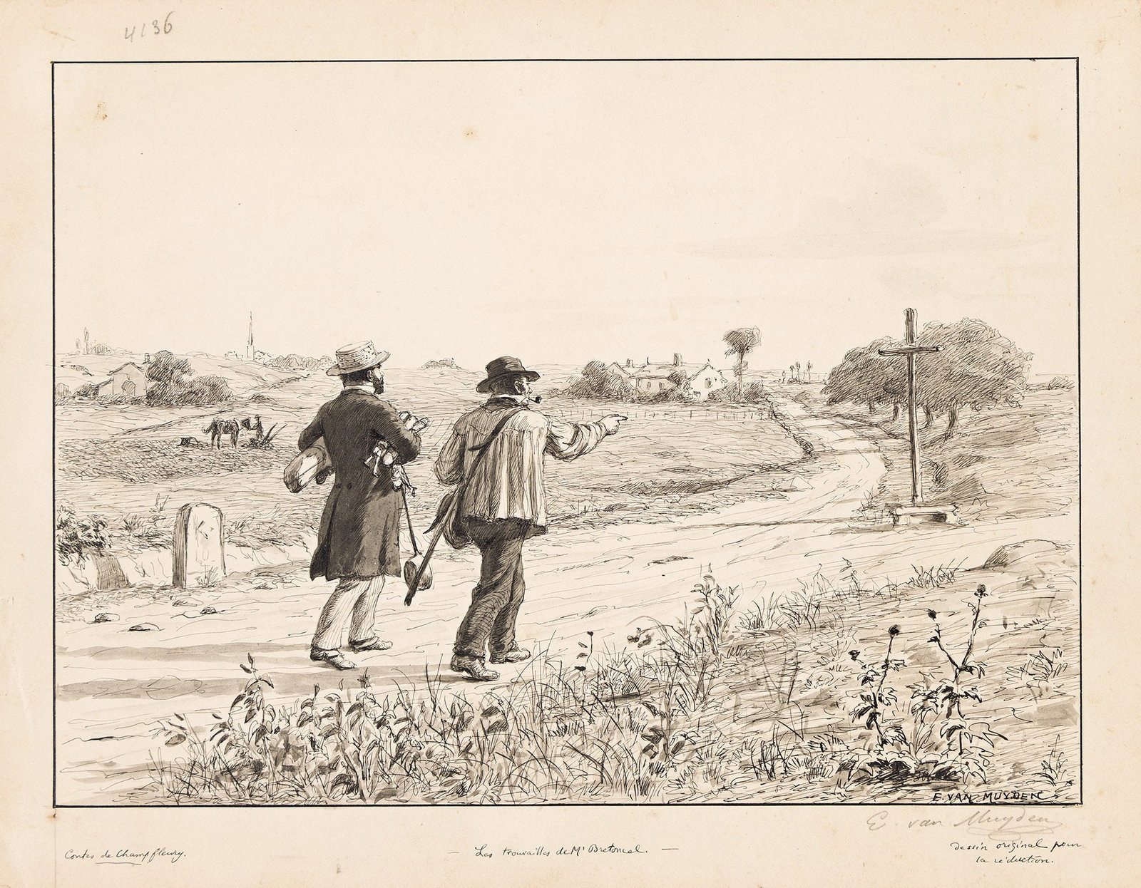 Evert van Muyden, (1853-1922), Les trouvailles de M. Bretoncel. 1889. (1 of 2)