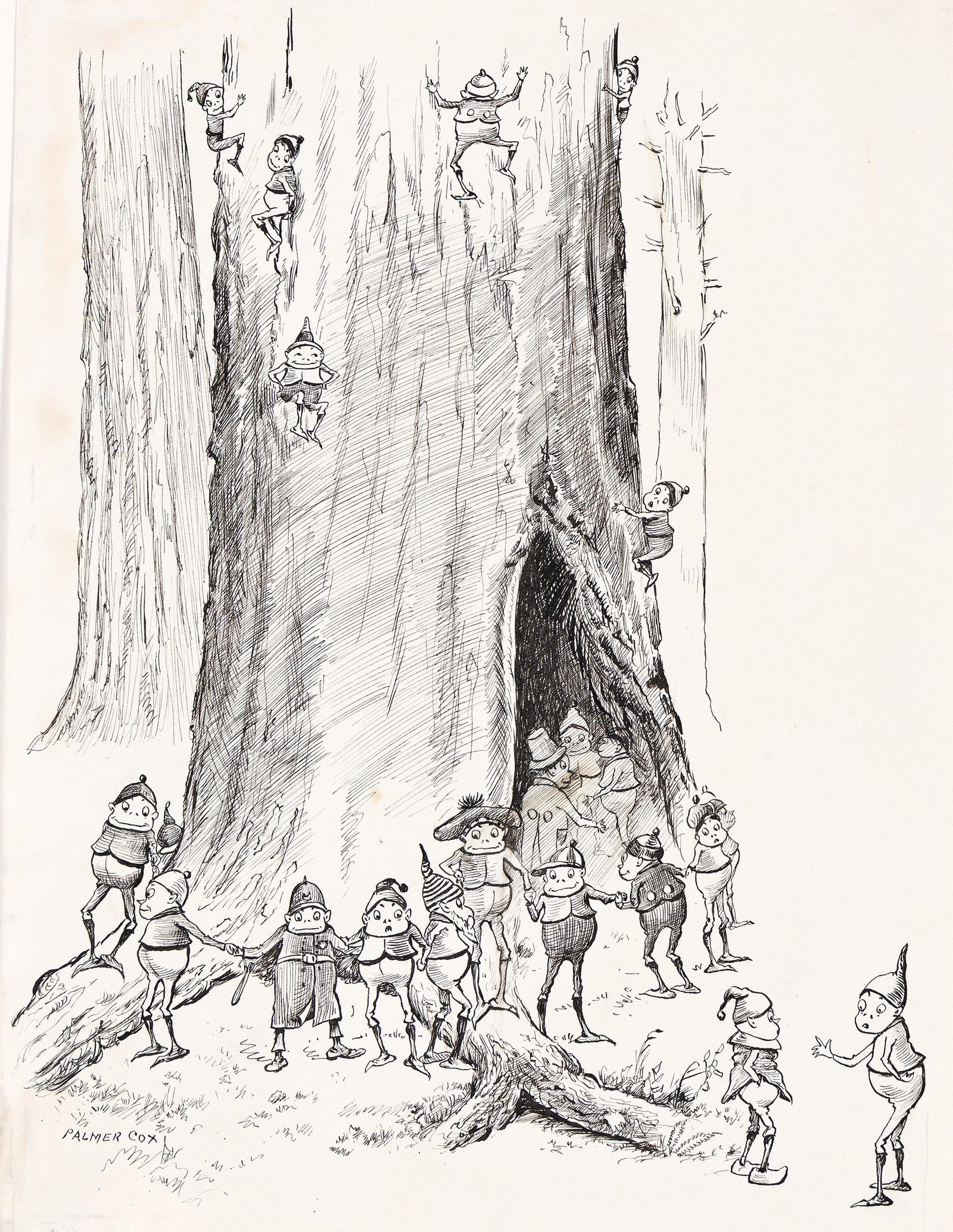 Palmer Cox, (1840-1924), The Brownies in California. 1895. (1 of 1)