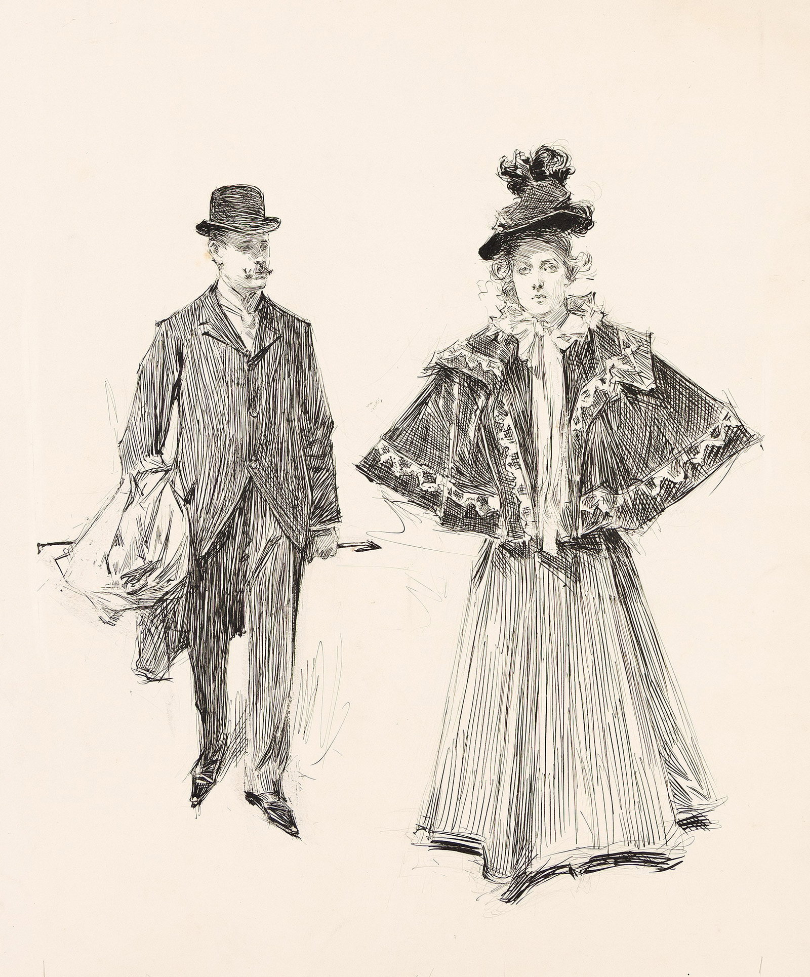 Howard Chandler Christy, (1873-1952), "I mean to write a tale of love." 1896. (1 of 2)