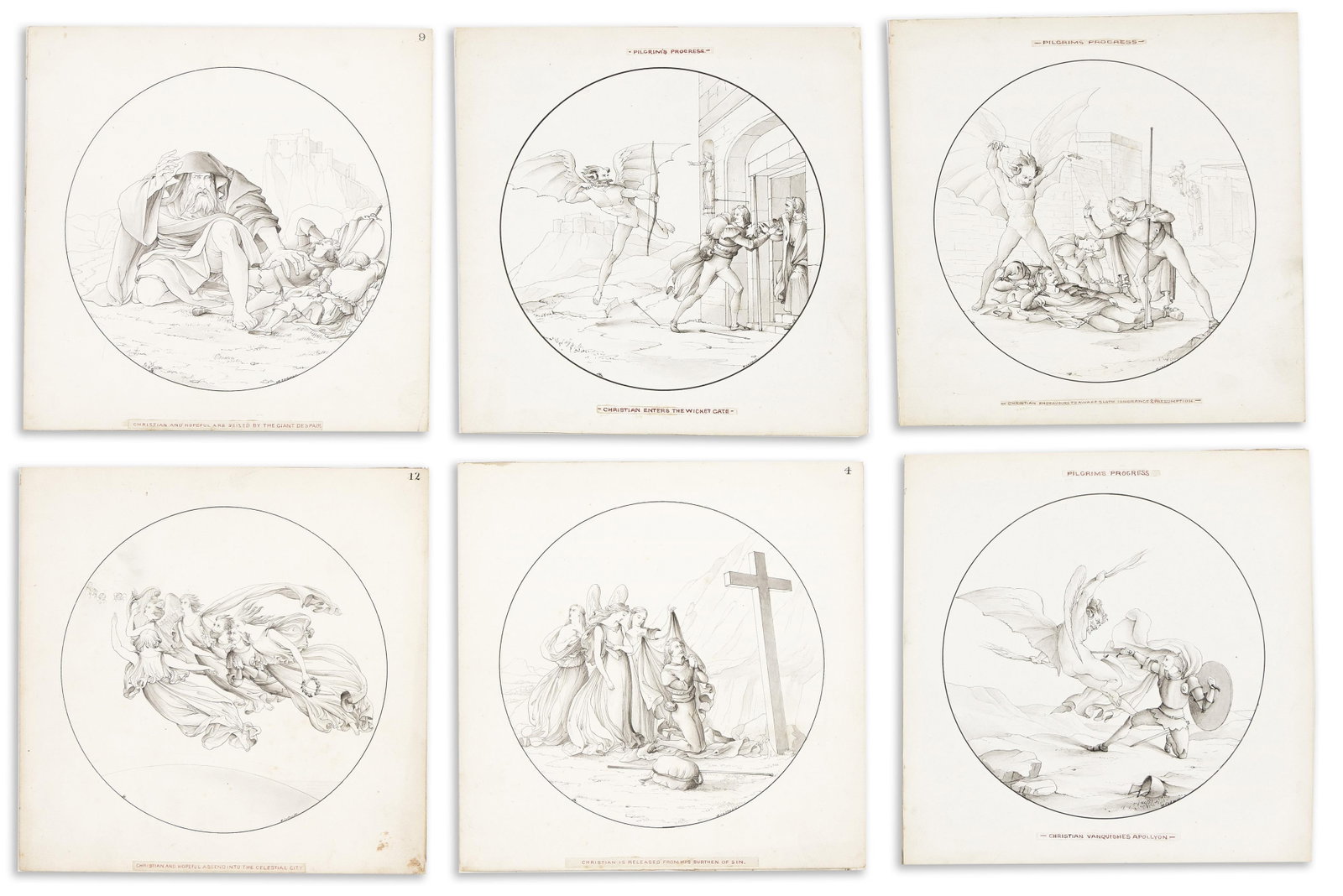 A. Cadman, 21 illustrations depicting scenes from The Pilgrim's Progress. Circa 1900. (1 of 1)