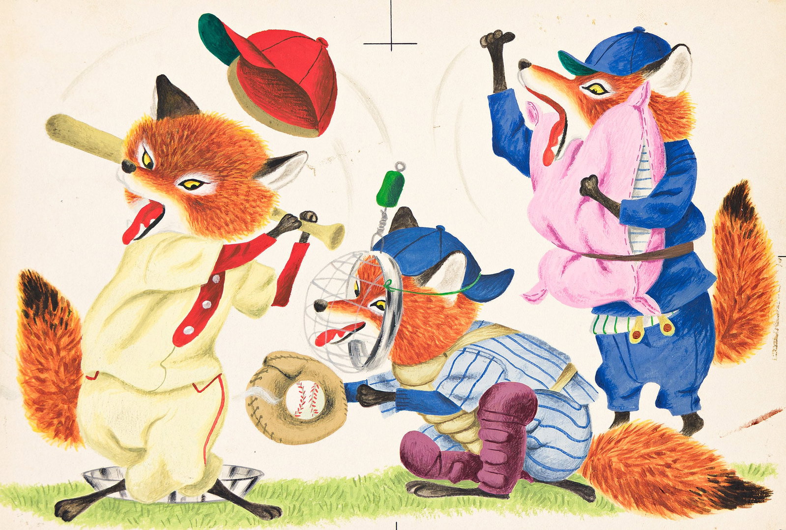 Richard Scarry, (1919-1994), My Little Golden Calendar, May. 1961.: Richard Scarry (1919-1994) My Little Golden Calendar, May. 1961. Gouache on board. Titled and dated "The Golden Calendar 1961" in lower left margin. Publication: Interior illustration for the month