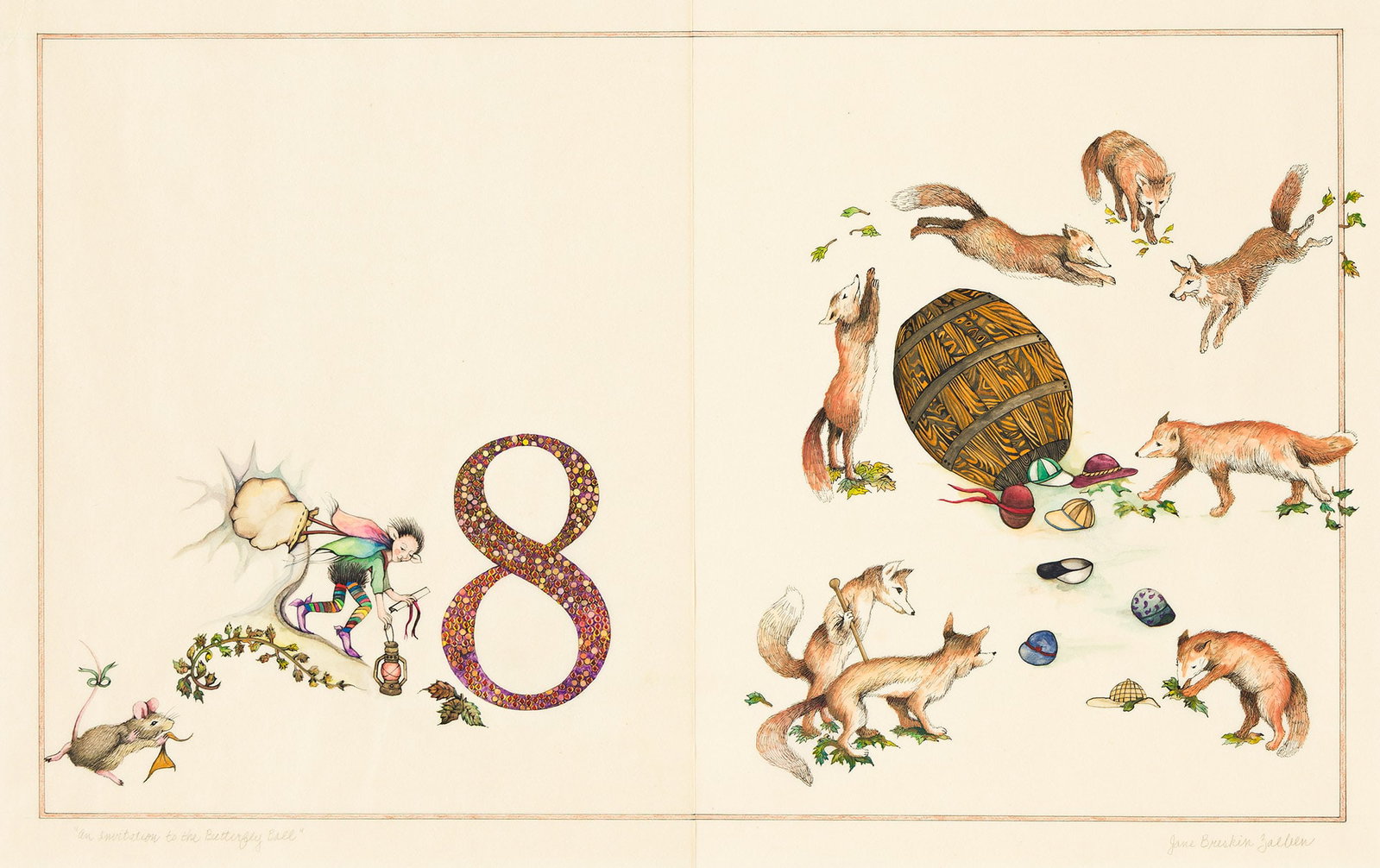 Jane Breskin Zalben, (b. 1950), "Eight little foxes in a terrible flap," 1976. (1 of 2)