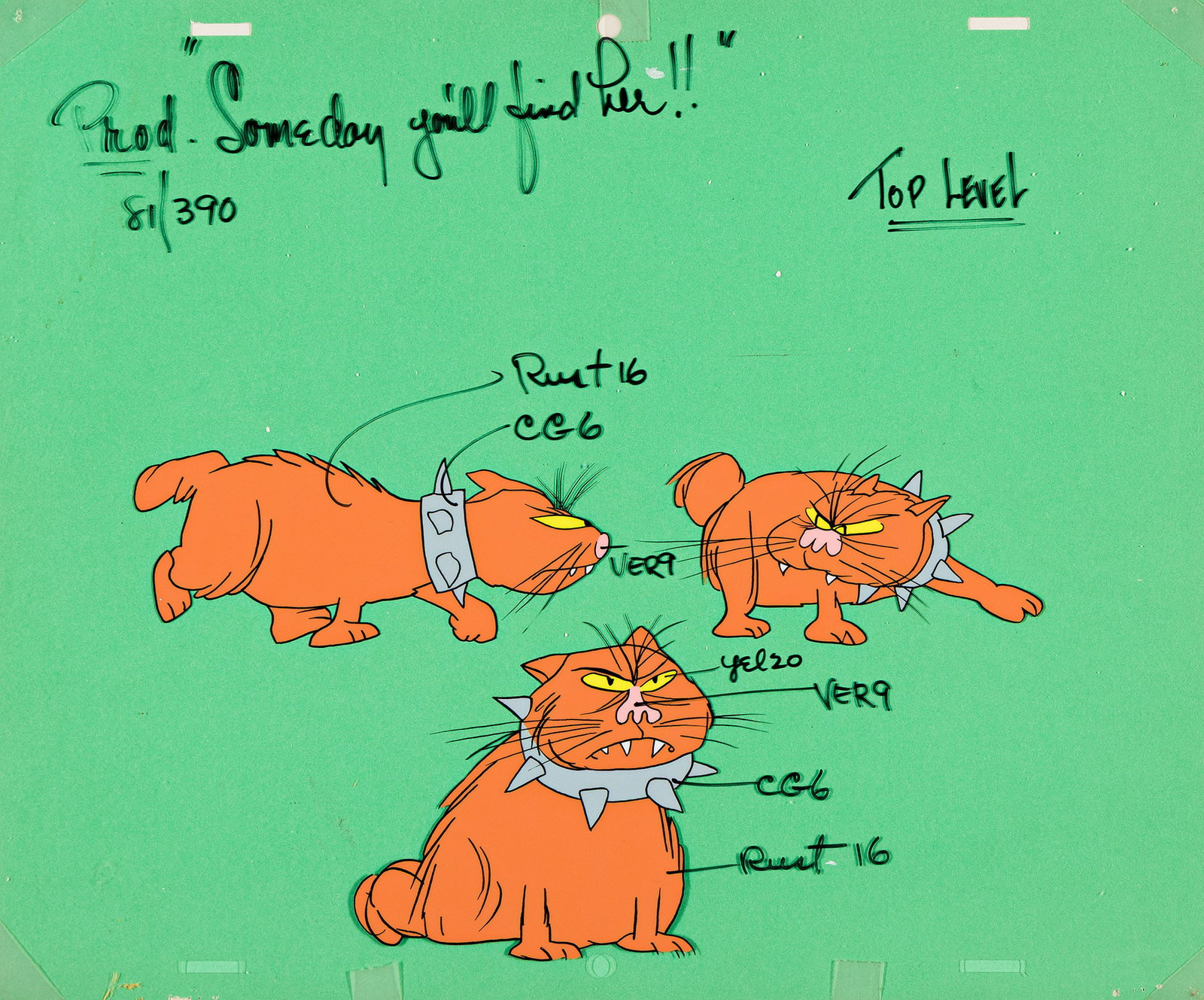 Peanuts / Charles Schulz / Bill Melendez, (1916-2008), Villain Cat. 1981. (1 of 1)