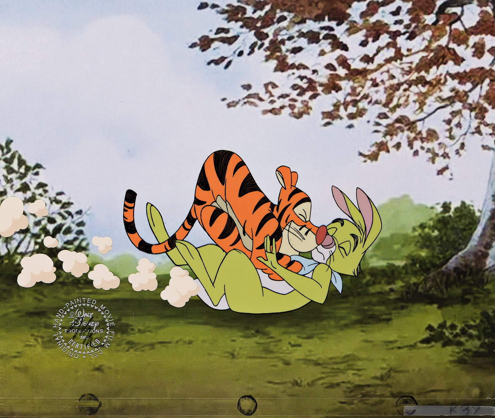 Walt Disney Studios, Tigger & Rabbit, Winnie The Pooh animation cel. 1983. (1 of 1)