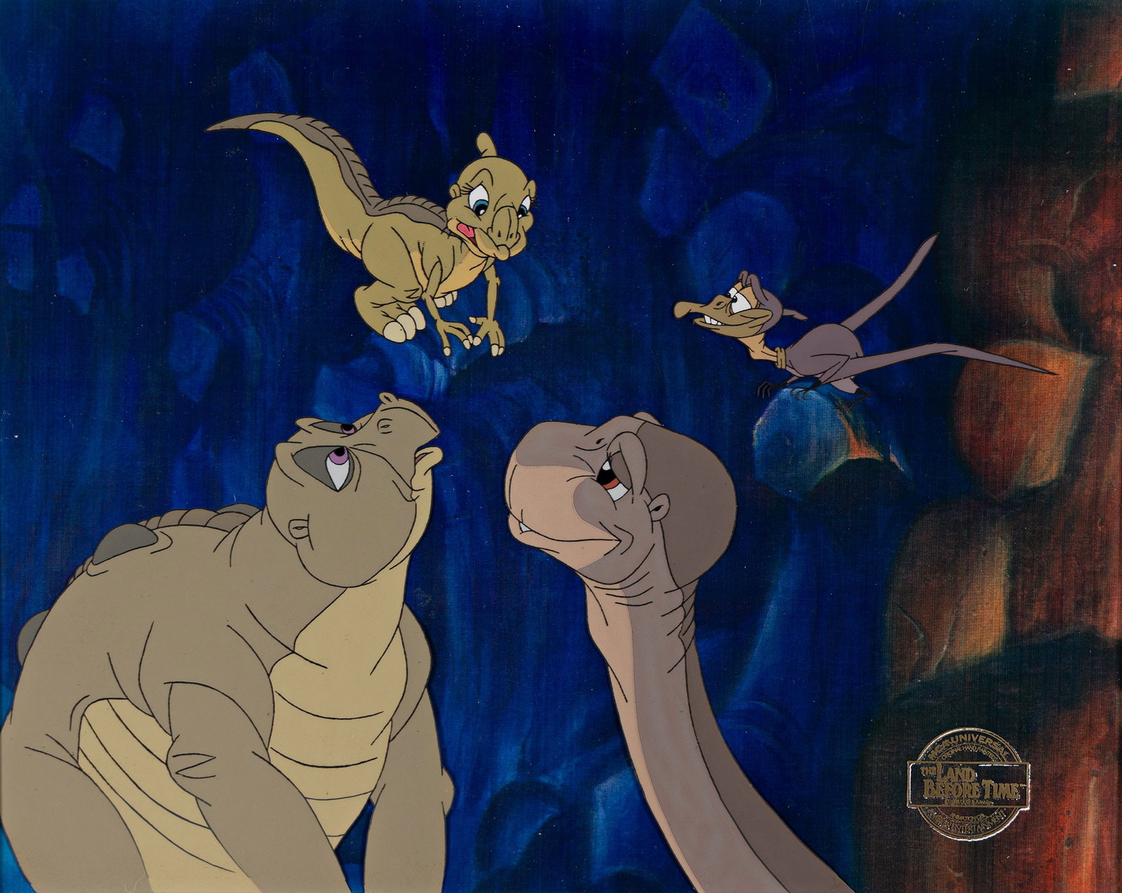 Don Bluth / Amblin / Lucasfilm, The Land Before Time, Littlefoot and dinousaur friends production (1 of 2)