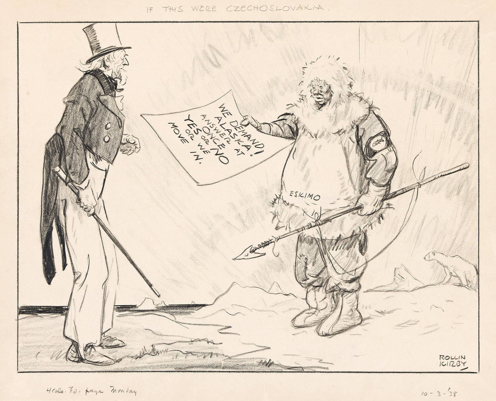 Rollin Kirby, (1875-1952), "If this were Czechoslovakia." 1938. (1 of 2)