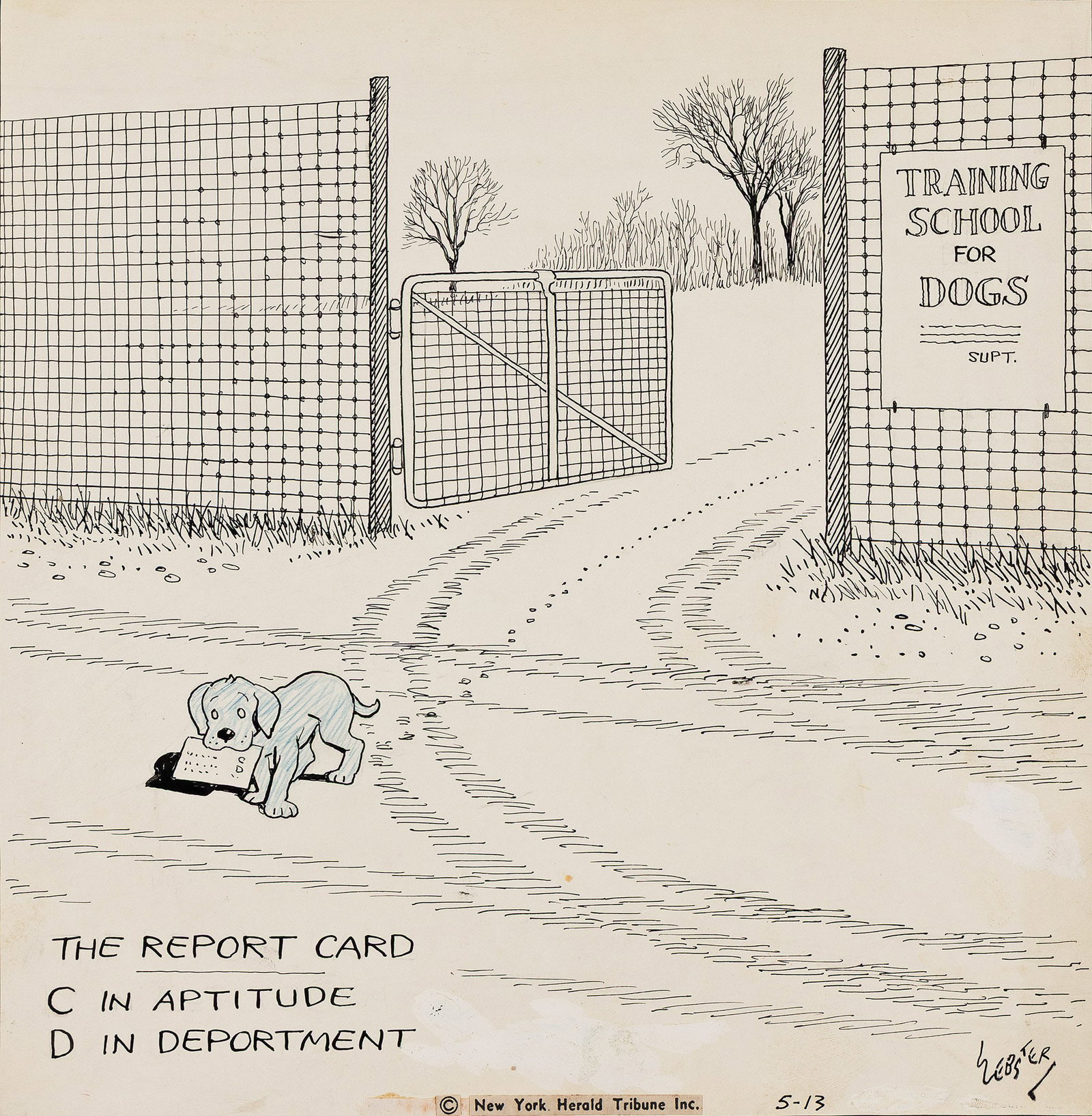 Herbert Roth, after H.T. Webster, (1887-1953) / (1885-1952), Life's Darkest Moment: Training School (1 of 2)