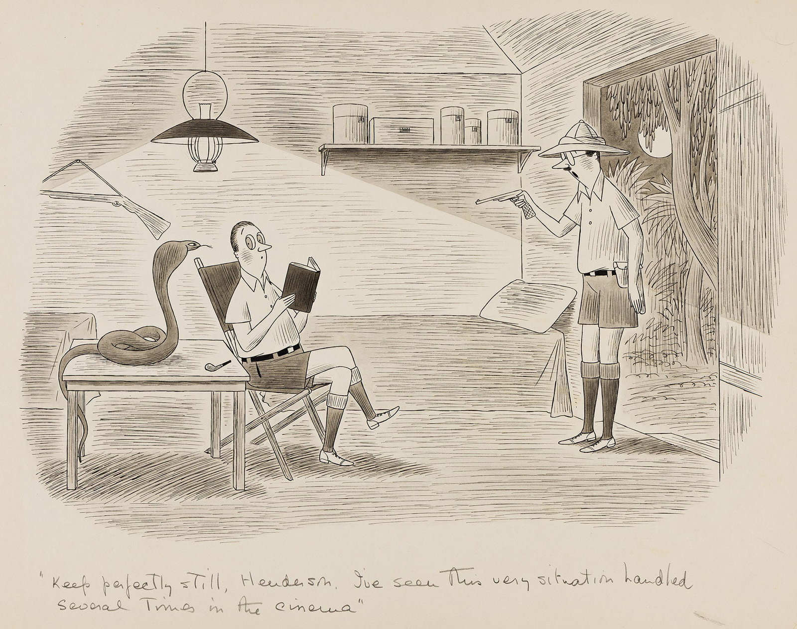 Richard Taylor, (1902-1970), "Keep perfectly still..." 1940. (1 of 2)