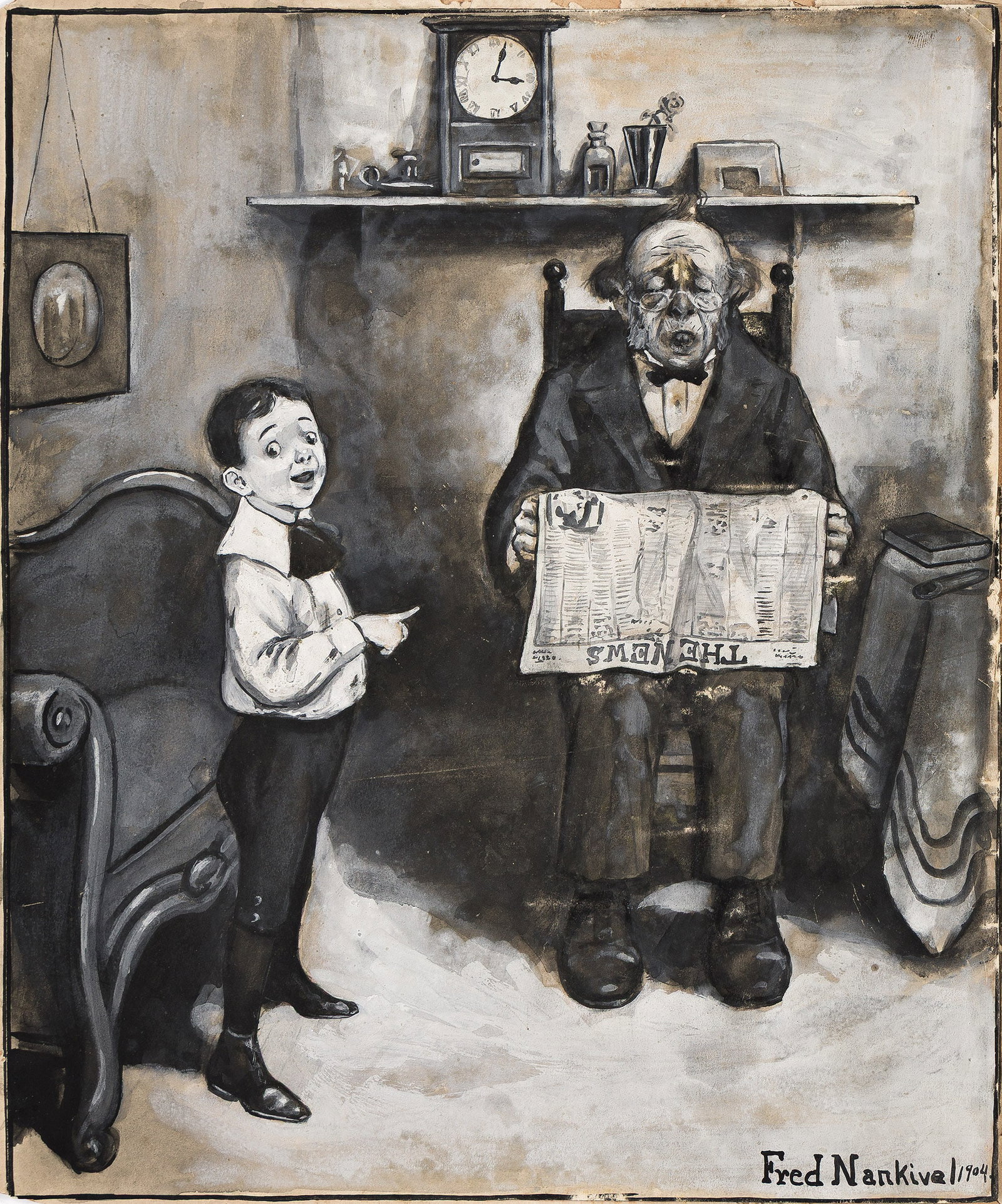 Fred Nankivell, (1876-1950), "A Little Learning." 1904. (1 of 1)