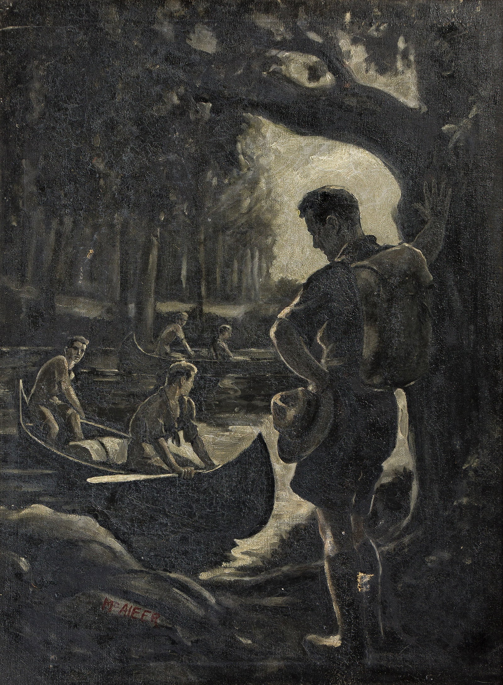 Frank McAleer, (1889-1980), Scouting canoe trip. Circa 1920. (1 of 1)