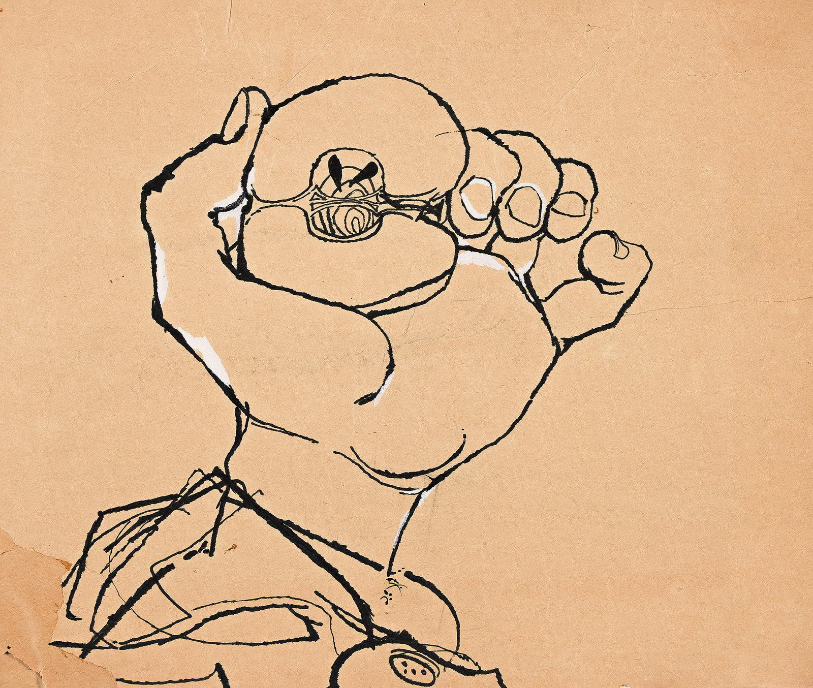 Phil Hays, (1930-2005), Hand with apple. Circa 1957. (1 of 1)