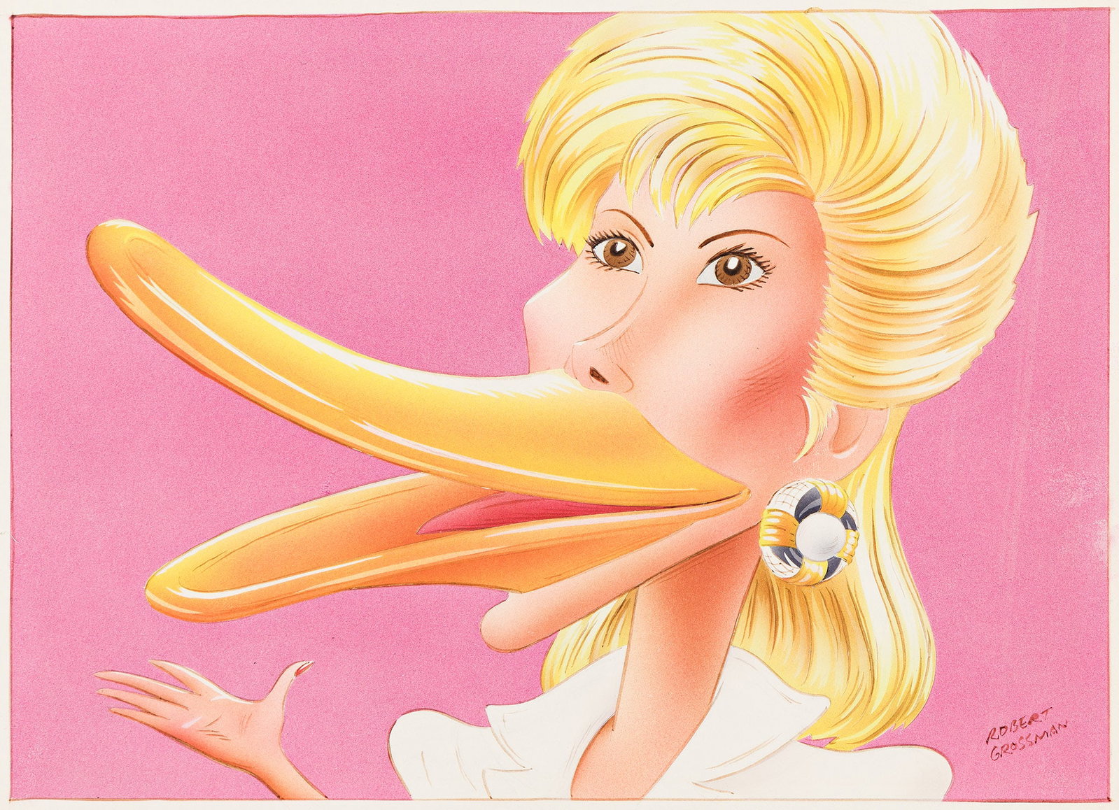 Robert Grossman, (1940-2018), Joan Rivers as a duck. 1987. (1 of 1)
