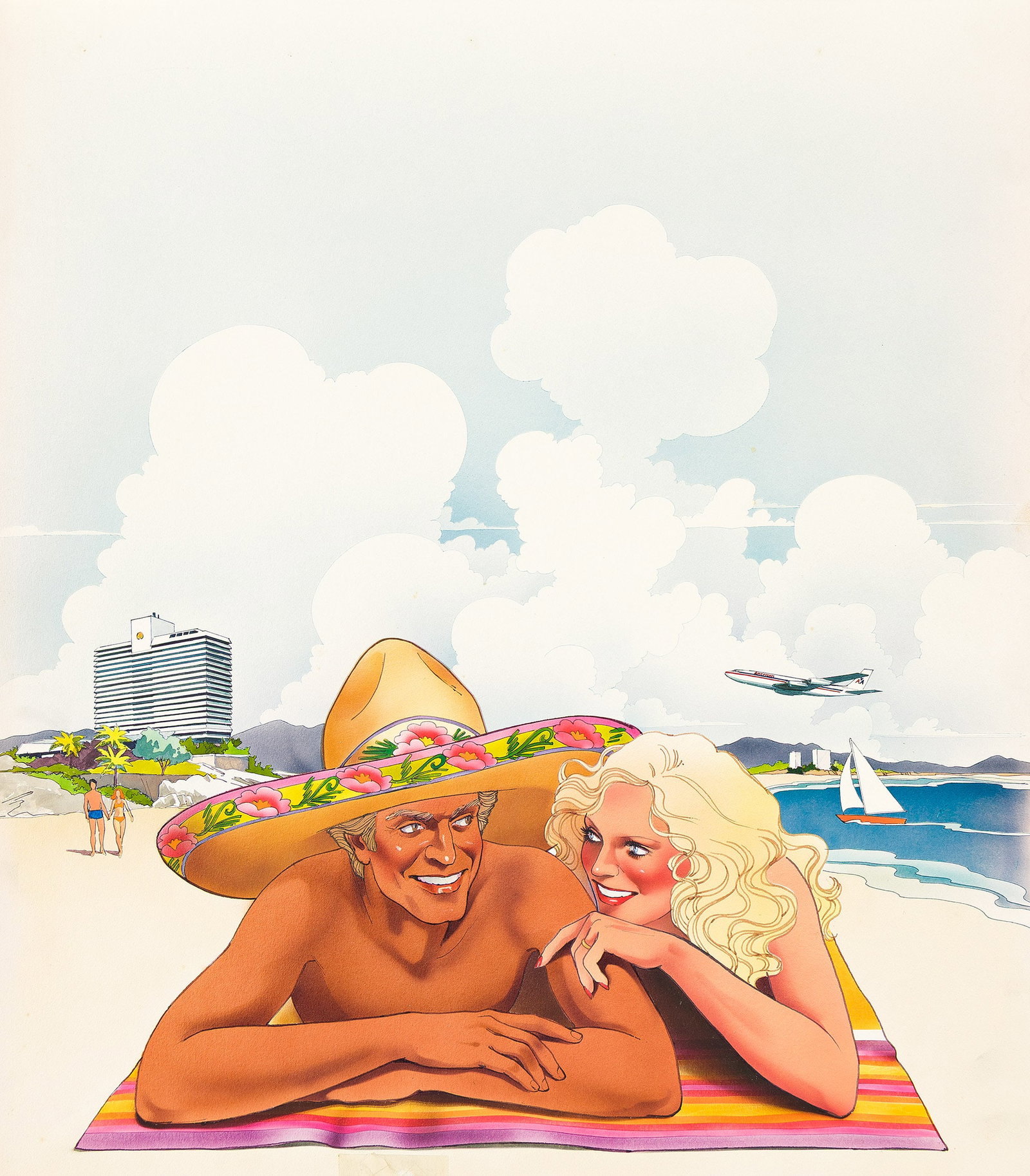 Artist Unknown, "You could win a trip to Mexico on American Airlines." 1978. (1 of 1)