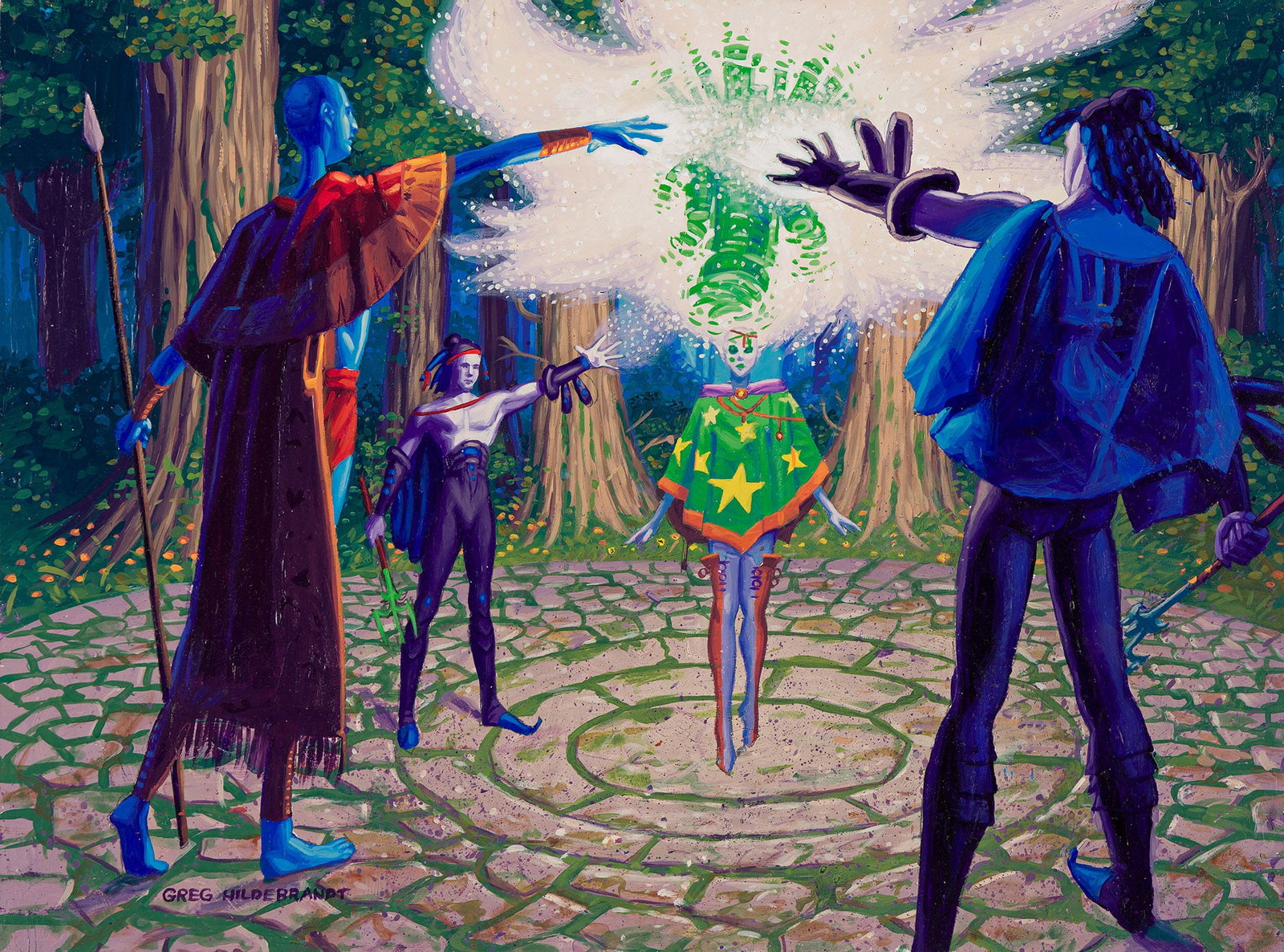 Greg and Tim Hildebrandt, (1939-2024) / (1939-2006), Magic the Gathering: Mantle of the Ancients.: Greg and Tim Hildebrandt (1939-2024) / (1939-2006) Magic the Gathering: Mantle of the Ancients. 1999. Acrylic on board. Tim Hildebrandt passed away in June of 2006. This painting was not signed by Gre