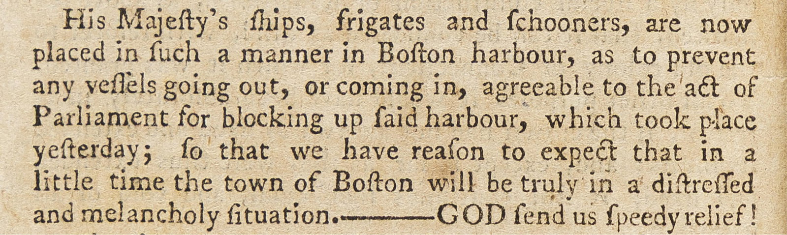 (AMERICAN REVOLUTION--PRELUDE.) Boston Port Act and the Tea Party, discussed in an issue of: Boston Port Act and the Tea Party, discussed in an issue of Rivington's New-York Gazetteer. New York, 9 June 1774 4 pages, 18¼ x 11½ inches, on two leaves tipped together at fold; minor foxi