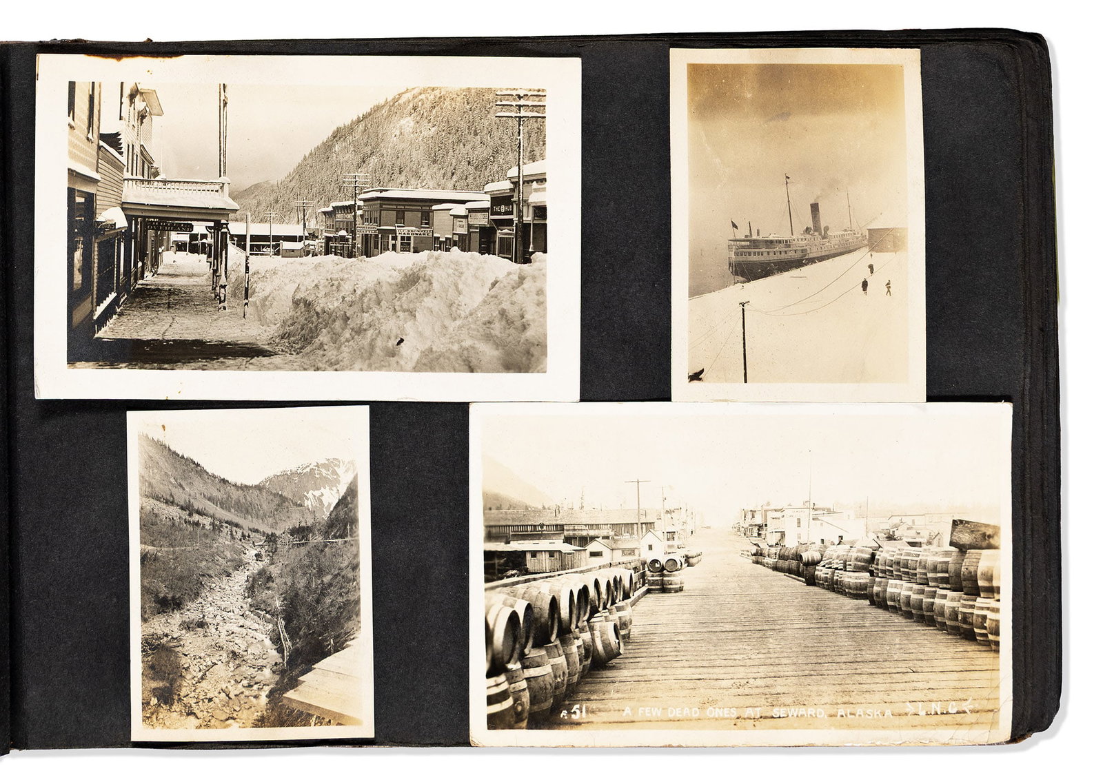 (ALASKA.) Photo album of an Alaskan adventure, bulk 1915-1918 (1 of 2)