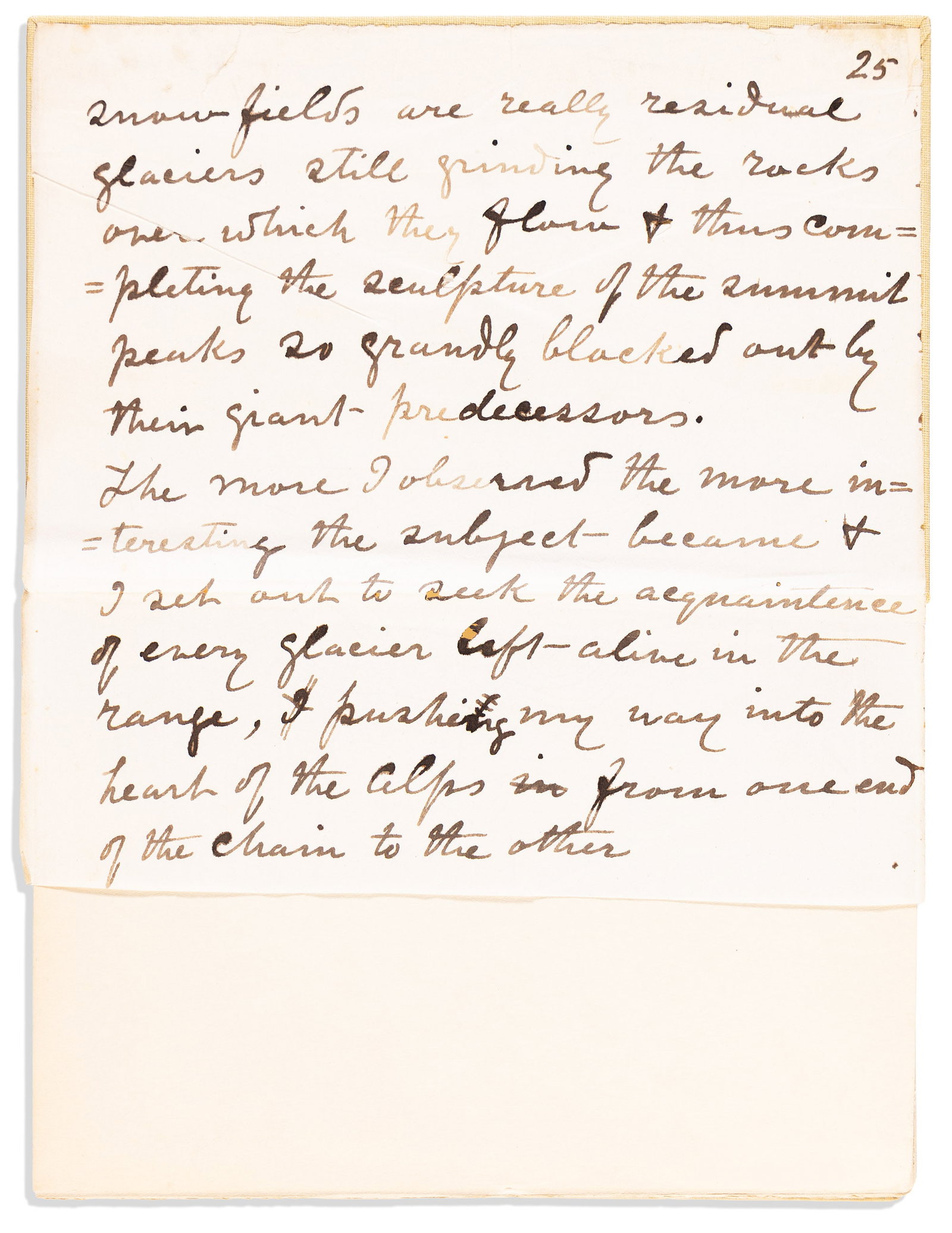 (CALIFORNIA.) John Muir. John of the Mountains: The Unpublished Journals, with a manuscript leaf (1 of 1)