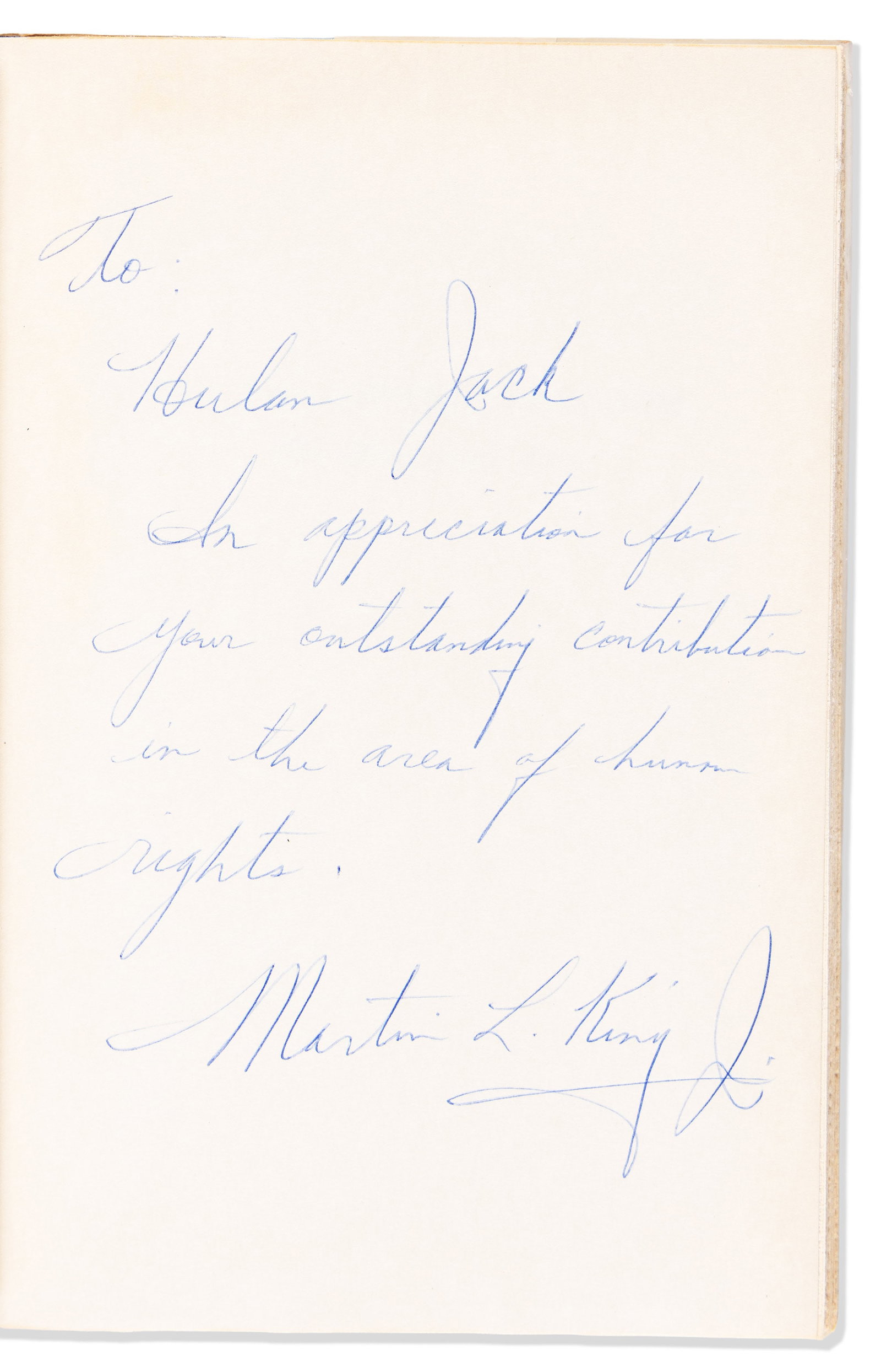 (CIVIL RIGHTS.) Martin Luther King. Stride Toward Freedom, signed and inscribed. New York: Harper & (1 of 2)