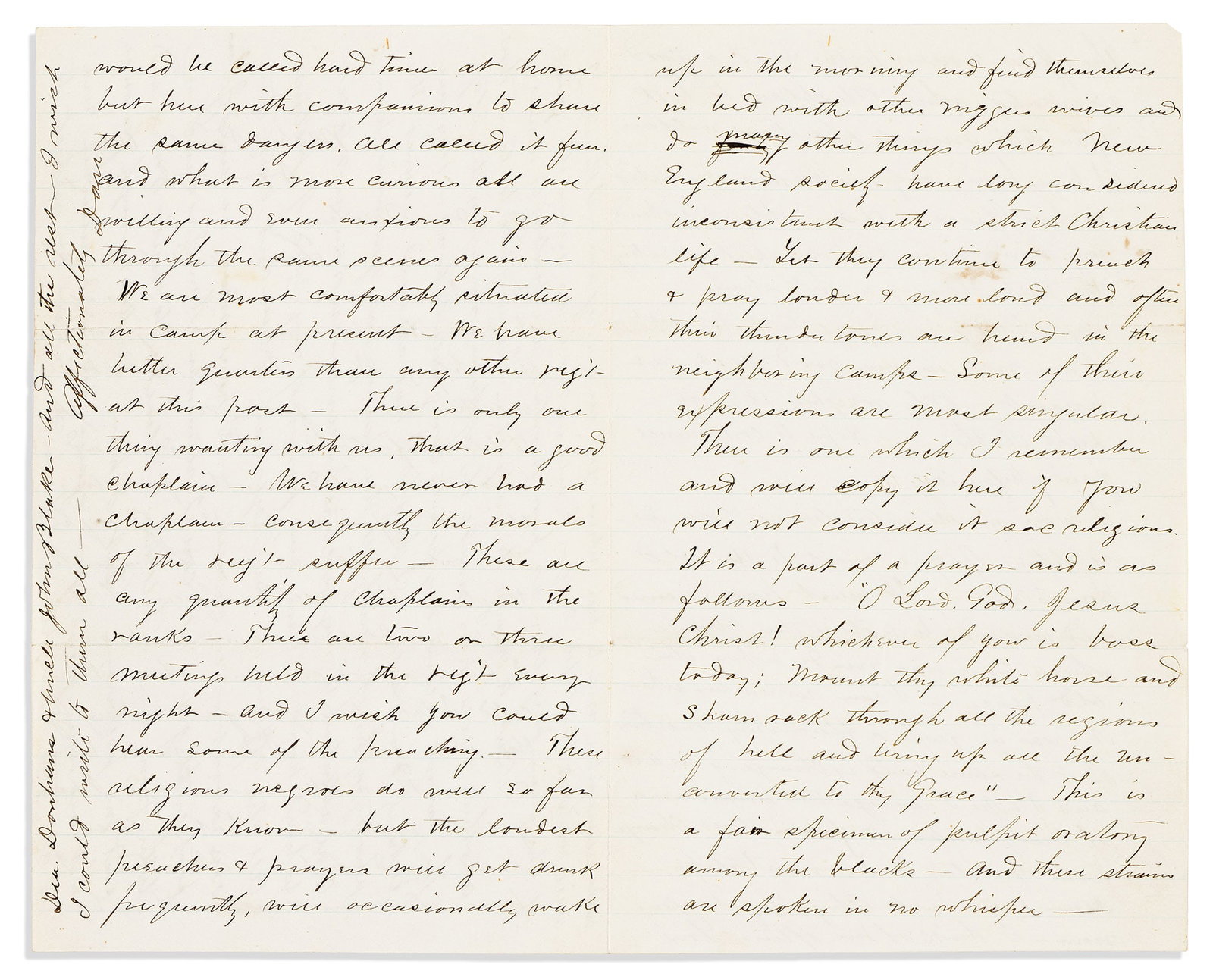 (CIVIL WAR--U.S.C.T.) Daniel R. Smith. Letters of a captain in the 2nd Corps d'Afrique Engineers, (1 of 1)