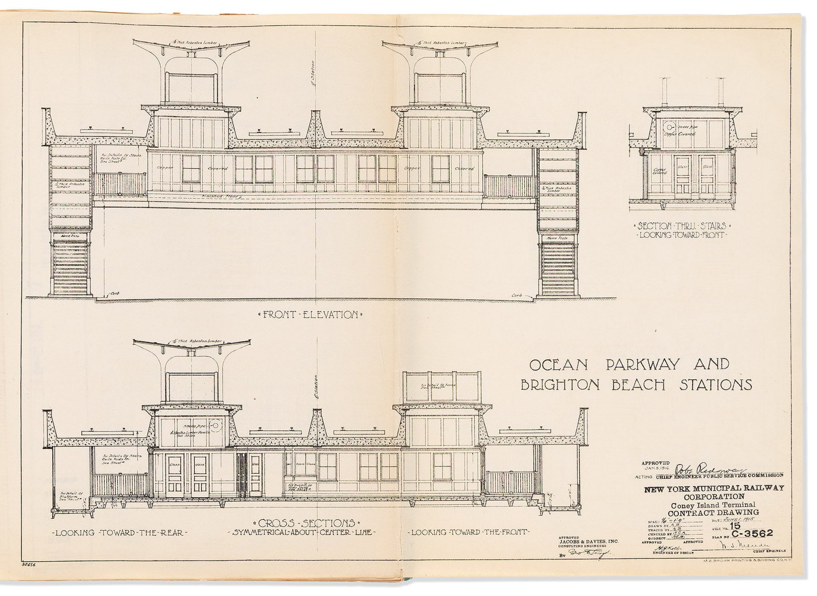 (NEW YORK CITY.) Coney Island Terminal . . Contract Drawings, 1916 (1 of 1)