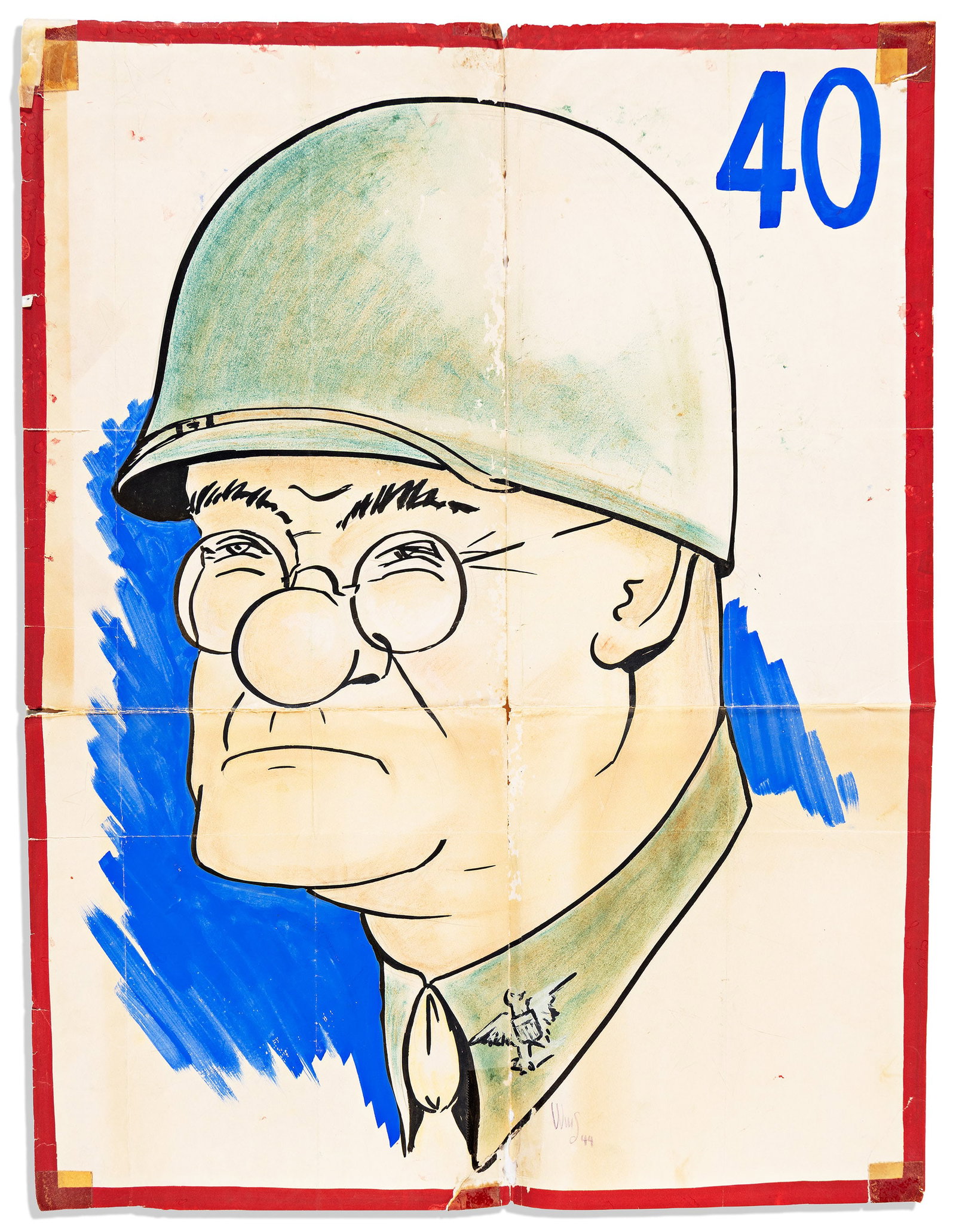 (WORLD WAR TWO.) Artillery colonel's scrapbook, including field maps and death camp photos, (1 of 1)