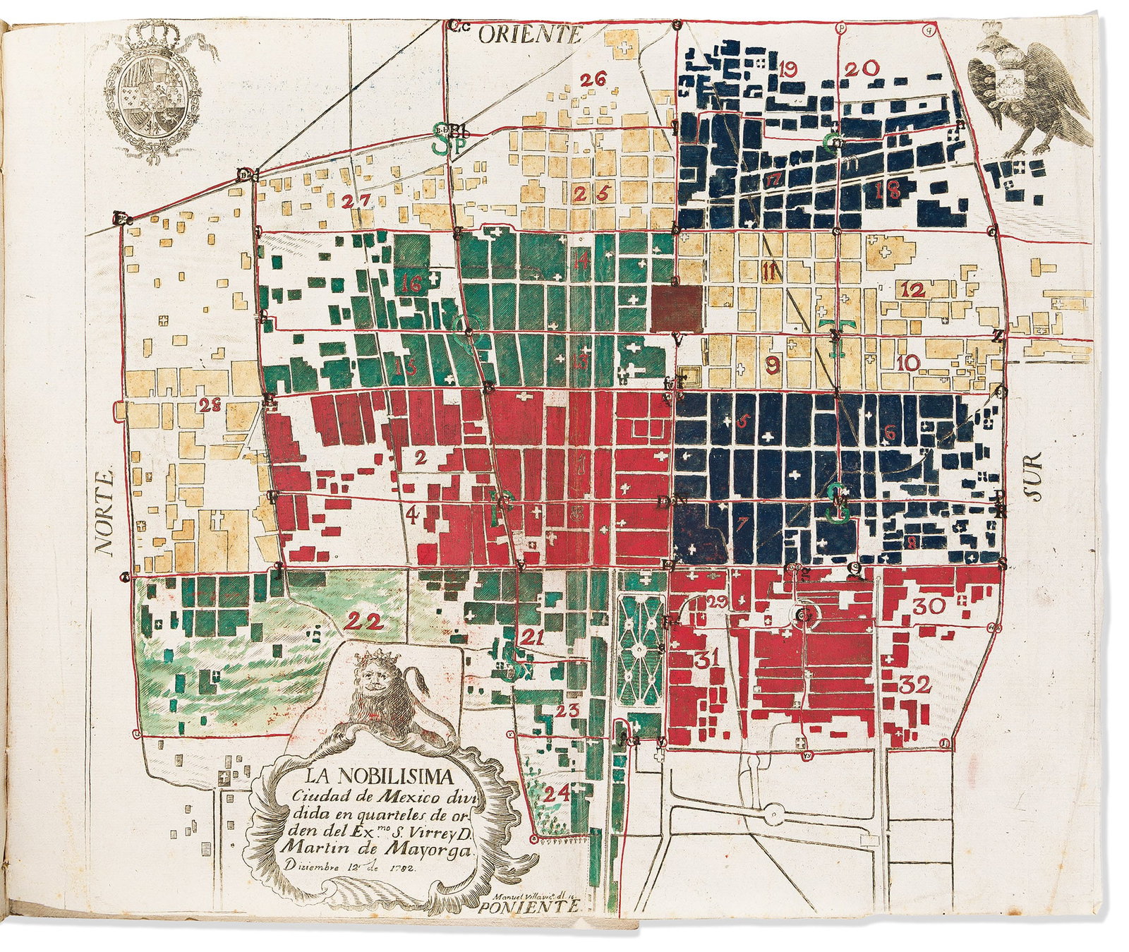 (MEXICAN IMPRINTS--1782.) Martín de Mayorga. Ordenanza de la division de la nobilisima ciudad (1 of 1)