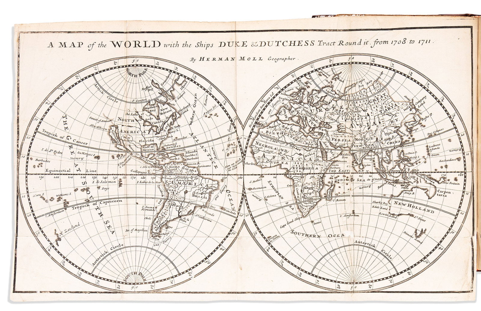 (PIRATES.) Woodes Rogers. A Cruising Voyage Round the World. London, 1712 (1 of 1)