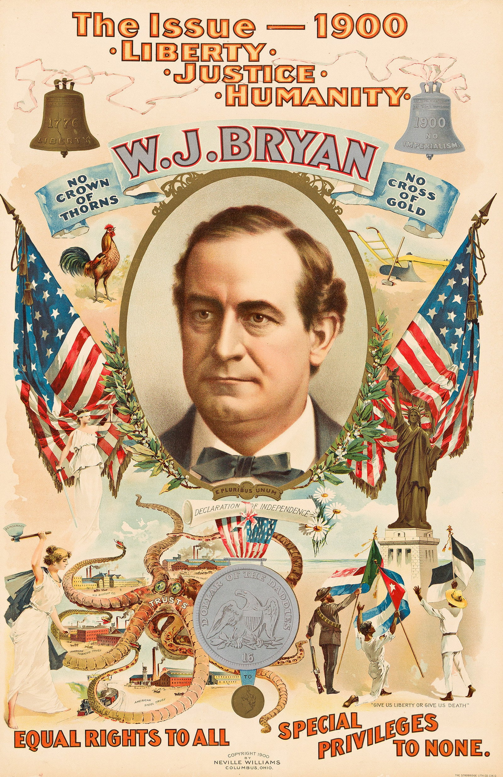 Neville Williams, W.J. Bryan / Liberty - Justice - Humanity. 1900. (1 of 2)