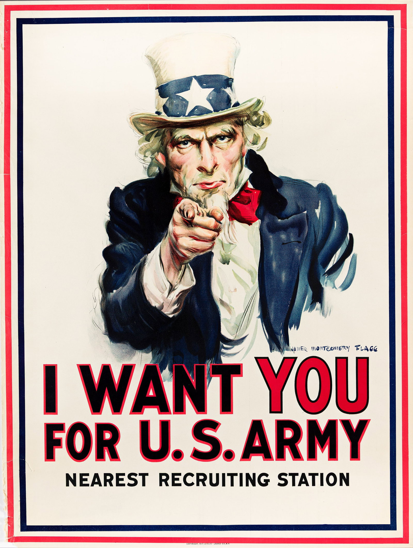 James Montgomery Flagg, 1877-1960, I Want You for U.S. Army. 1917. (1 of 1)