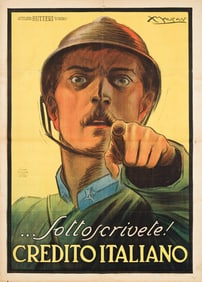 Luciano Achille Mauzan, Sottoscrivete! Credito Italiano. 1917.