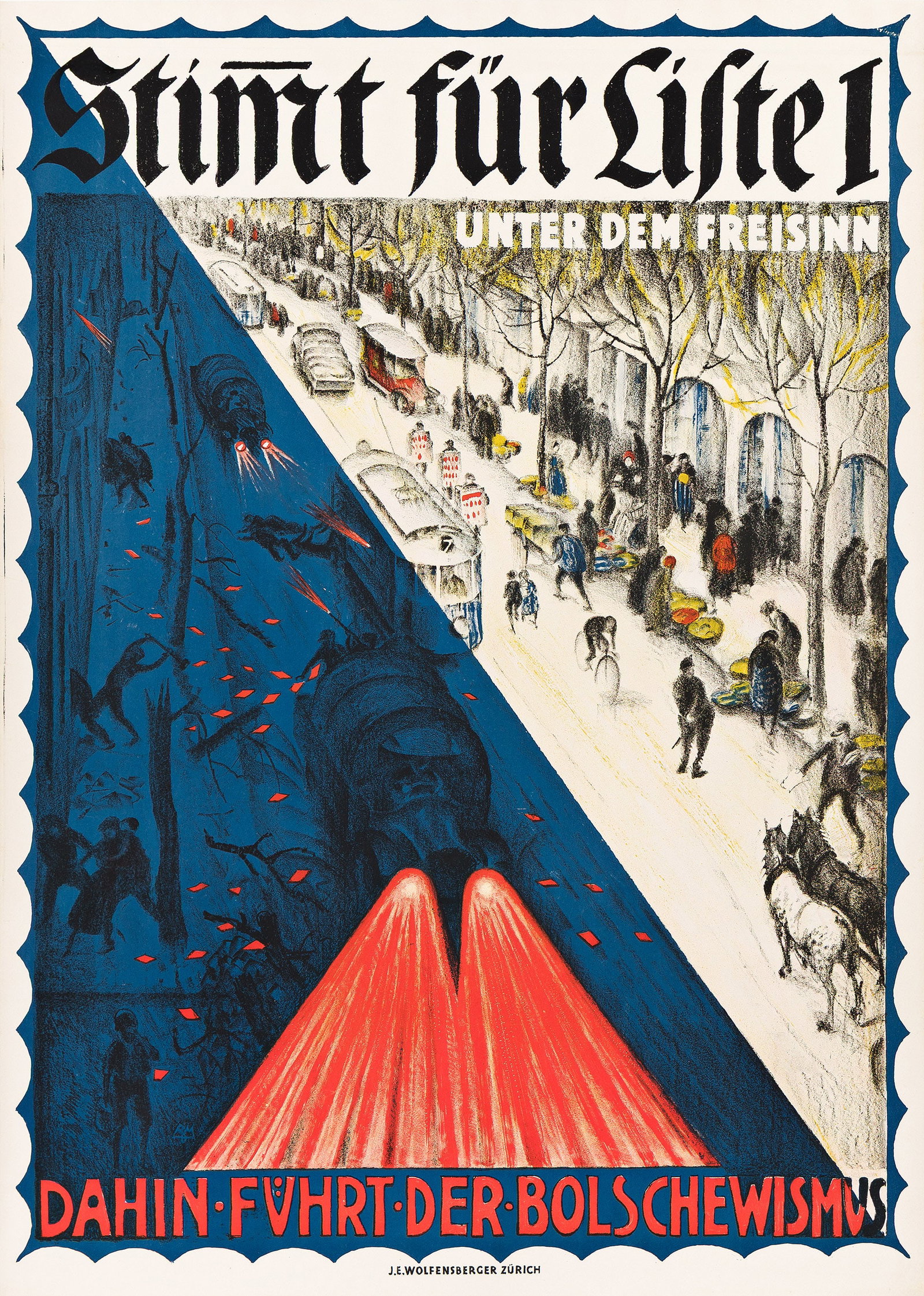 Burkhard Mangold, Stimt für Liste 1 / [Bolshevism]. 1919. (1 of 1)
