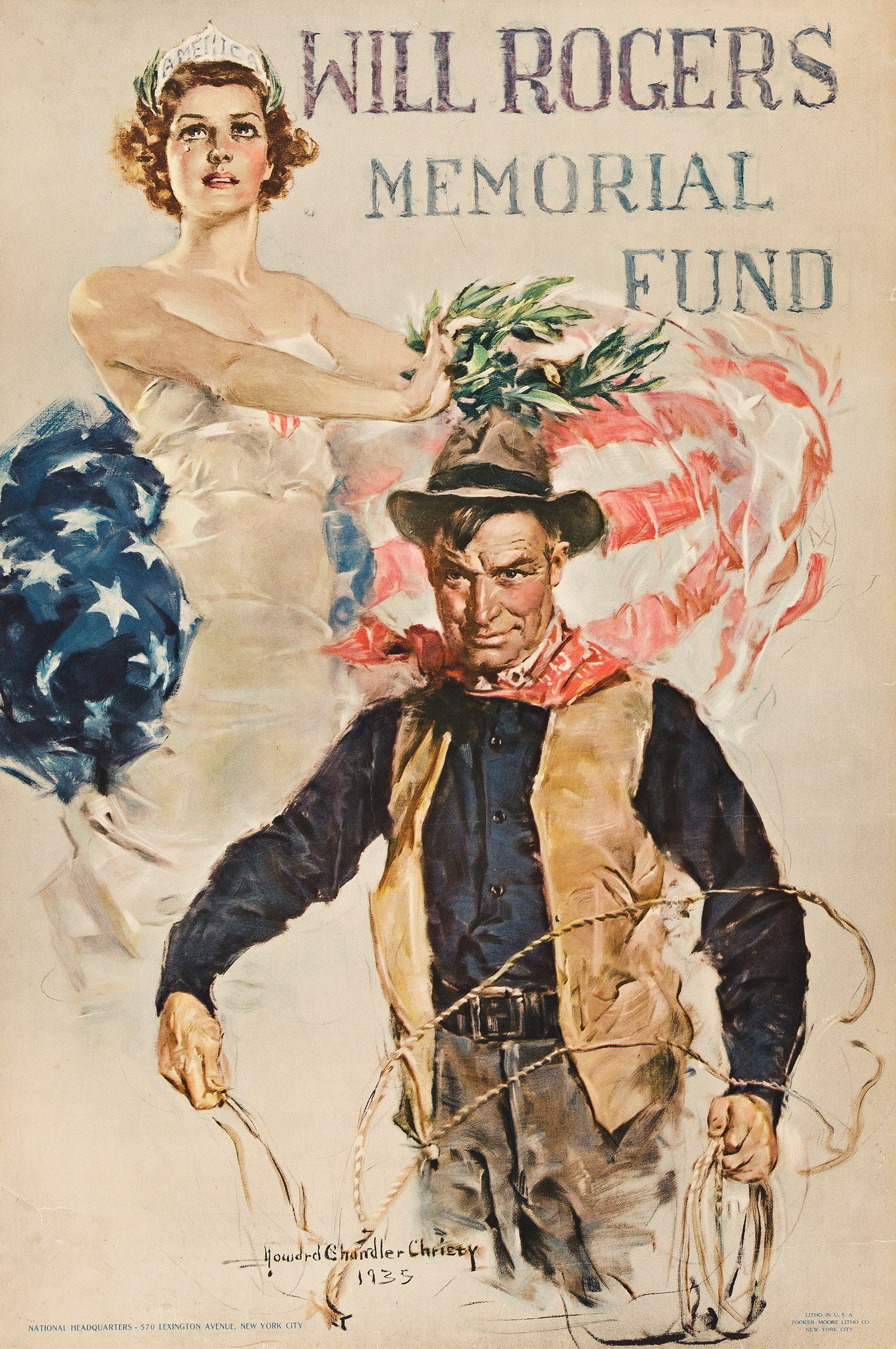 Howard Chandler Christy, Will Rogers Memorial Fund. 1935. (1 of 1)