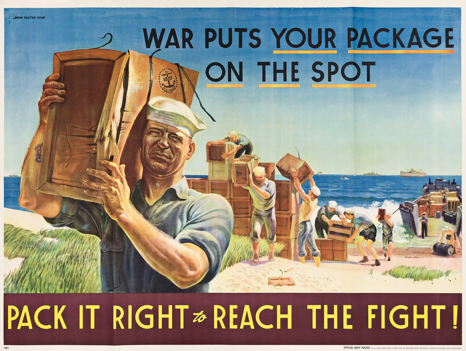 John Philip Falter, Pack It Right to Reach the Fight. 1940s. (1 of 1)