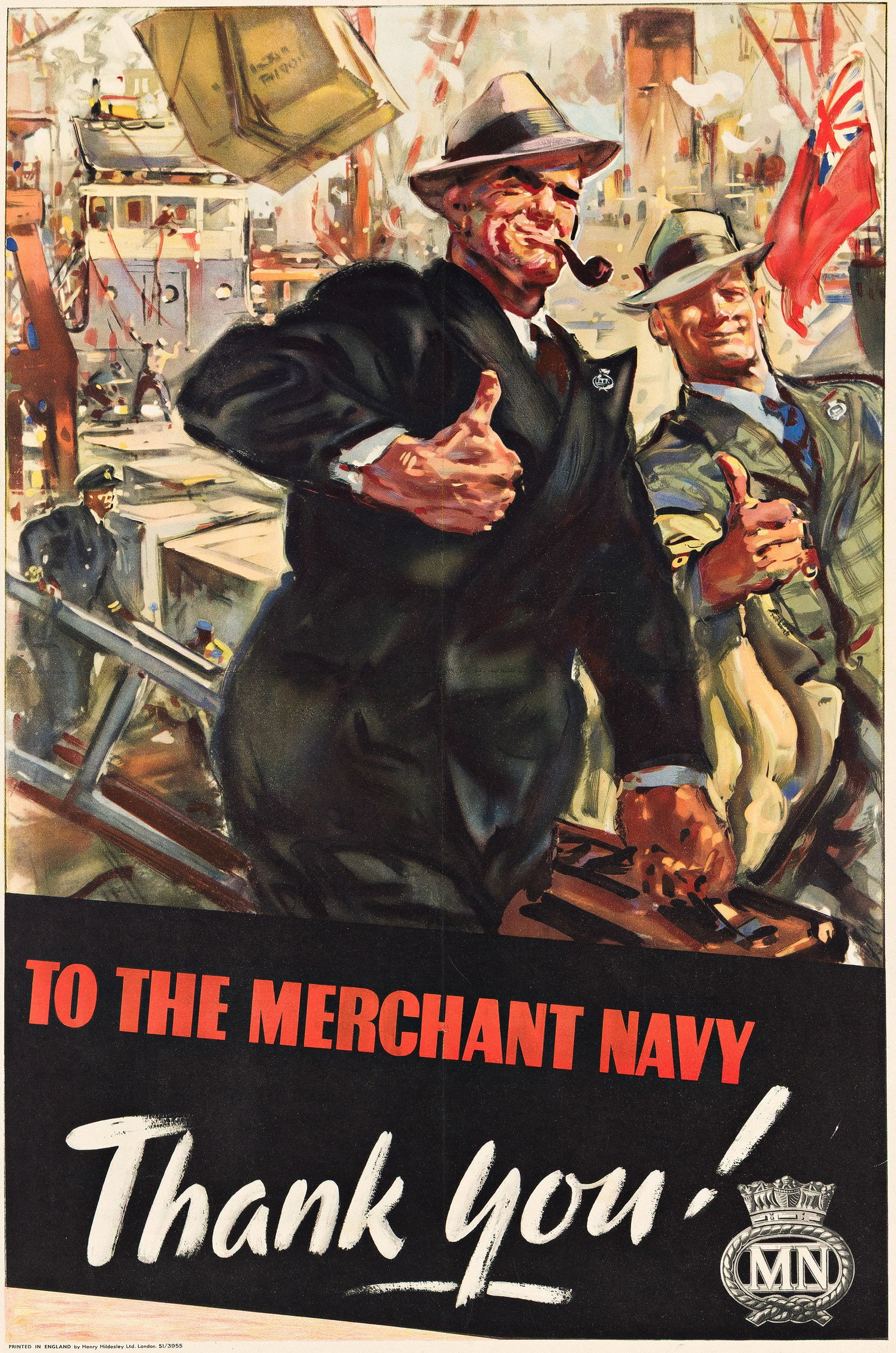 Designer Unknown, To the Merchant Navy / Thank You! 1940. (1 of 1)