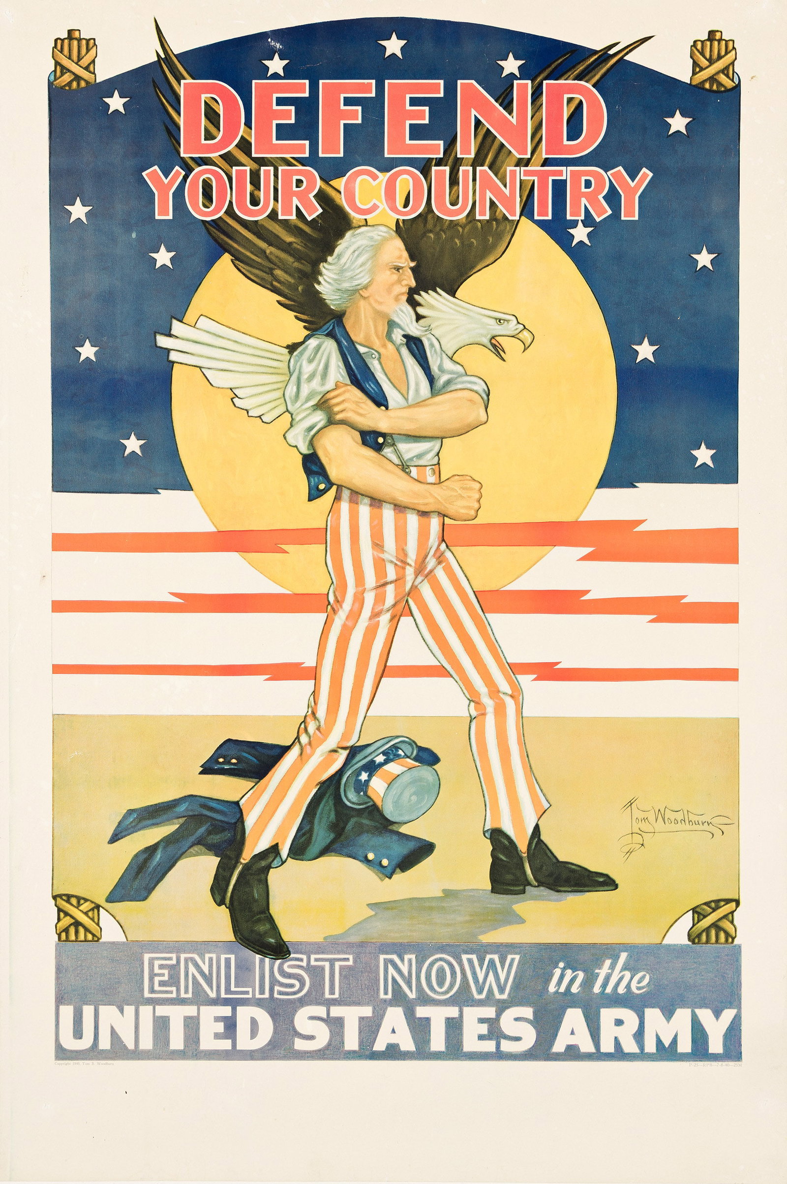 Tom B. Woodburn, Defend Your Country / Enlist Now. 1940. (1 of 1)