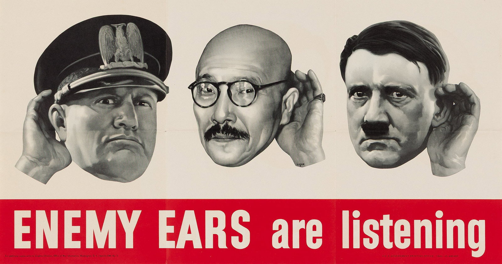 Ralph Iligan, Enemy Ears are Listening. 1942. (1 of 1)