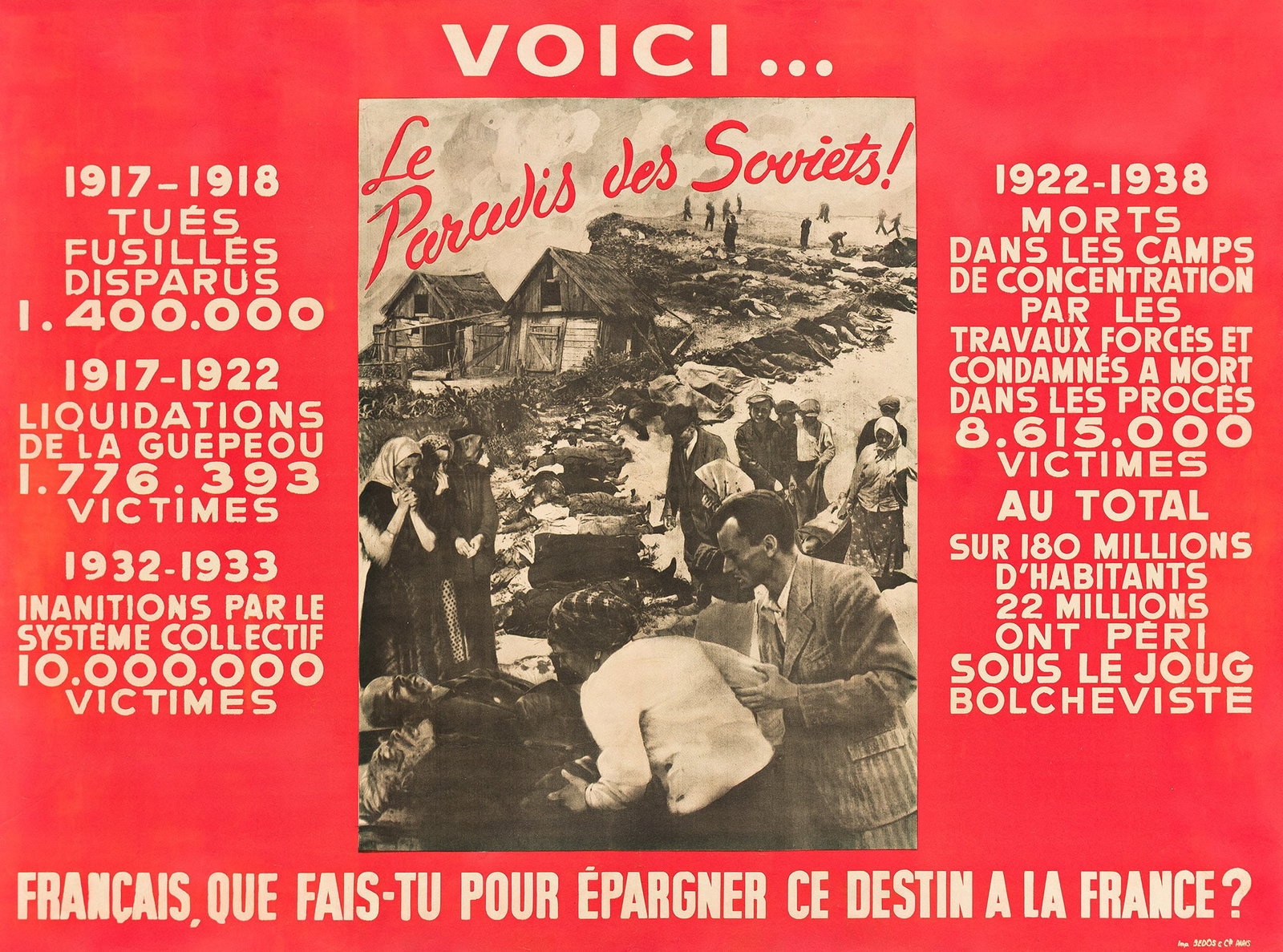 Designer Unknown, Voici Le Paradis des Soviets. Circa 1942. (1 of 1)