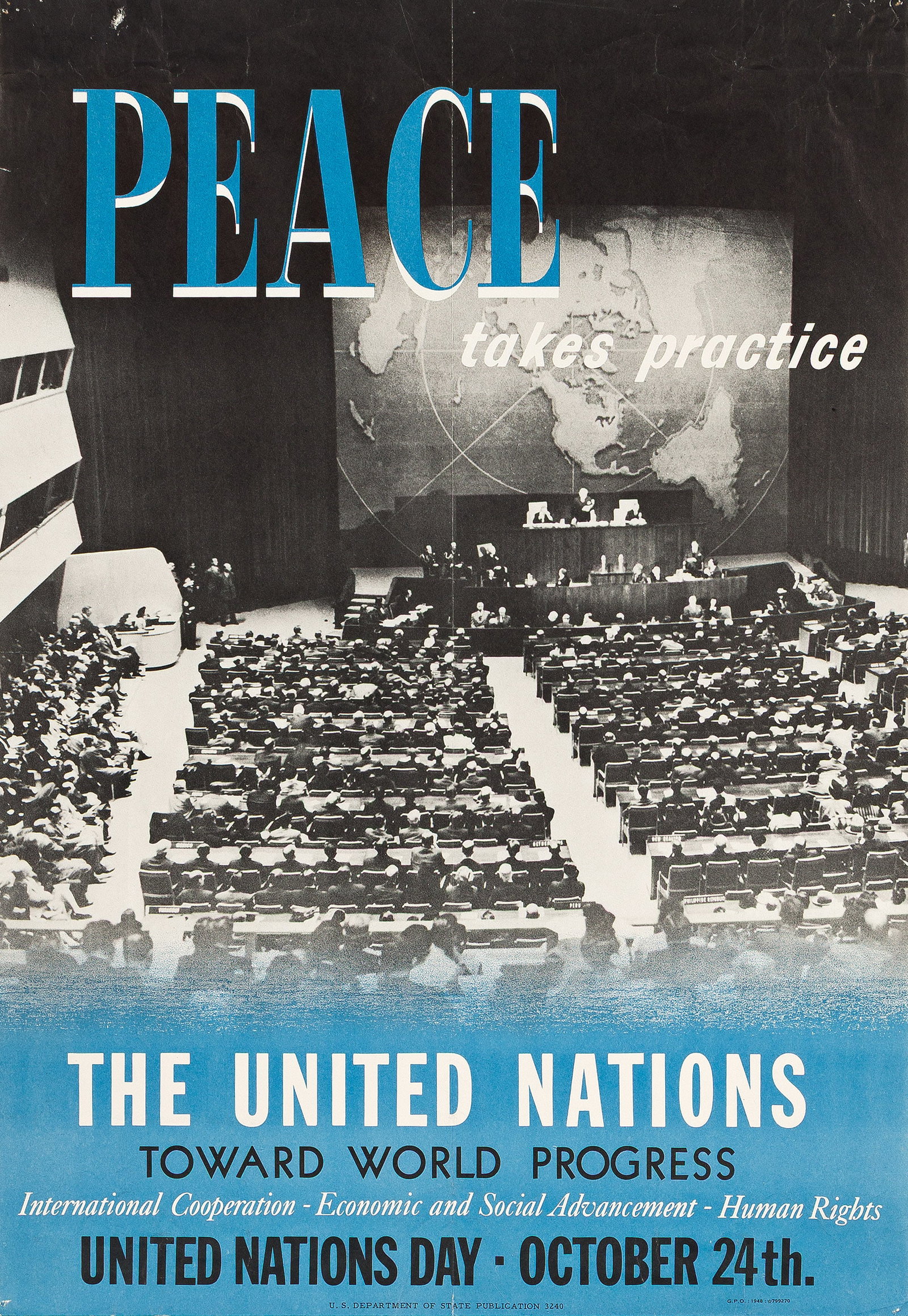 Designer Unknown, Peace Takes Practice / The United Nations. 1948. (1 of 1)