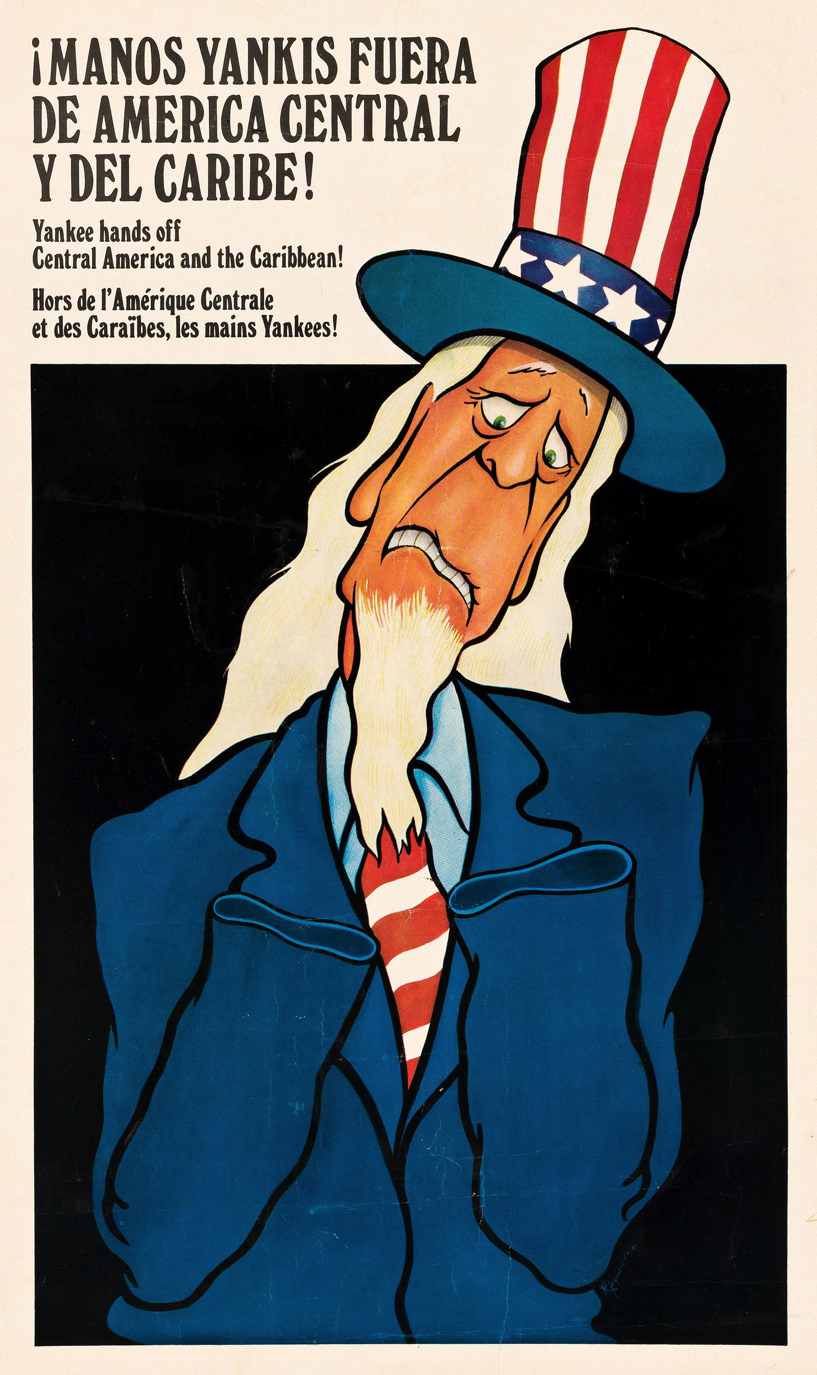 Roberto Figueredo, ¡Manos Yankis Fuera de America Central y del Caribe! 1983. (1 of 1)