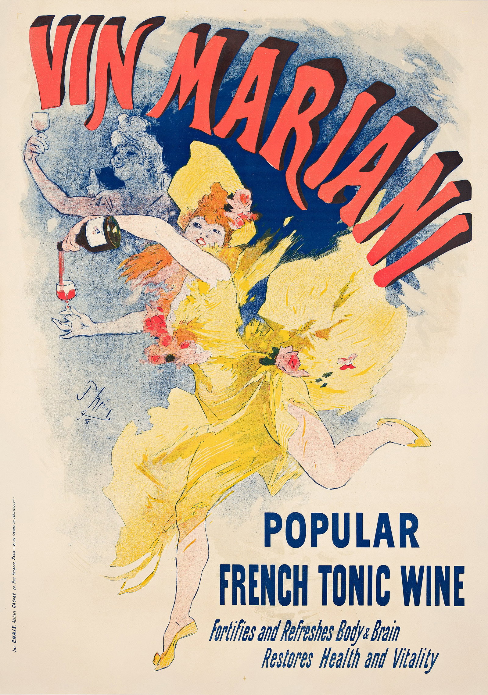 Jules Chéret, Vin Mariani / Popular French Tonic Wine. 1894. (1 of 1)