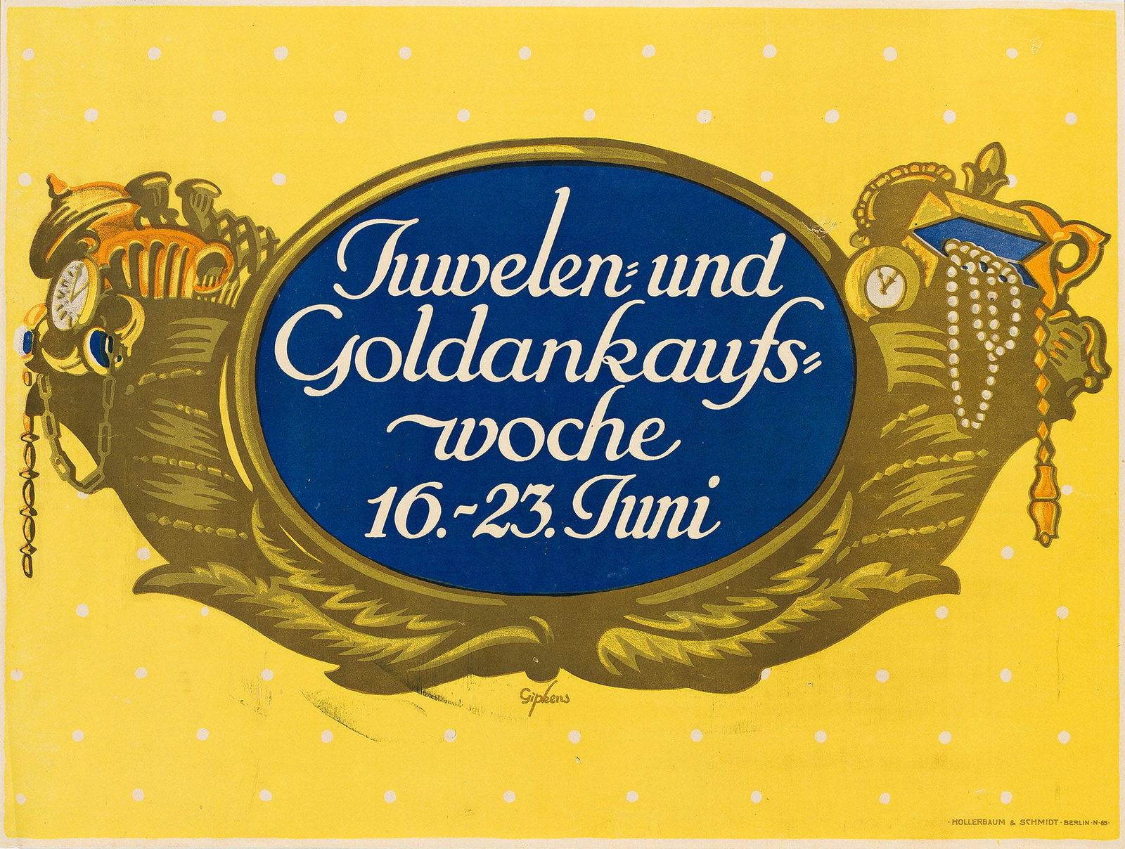 Julius Gipkens, Juwelen und Goldankaufs woche. 1918. (1 of 1)